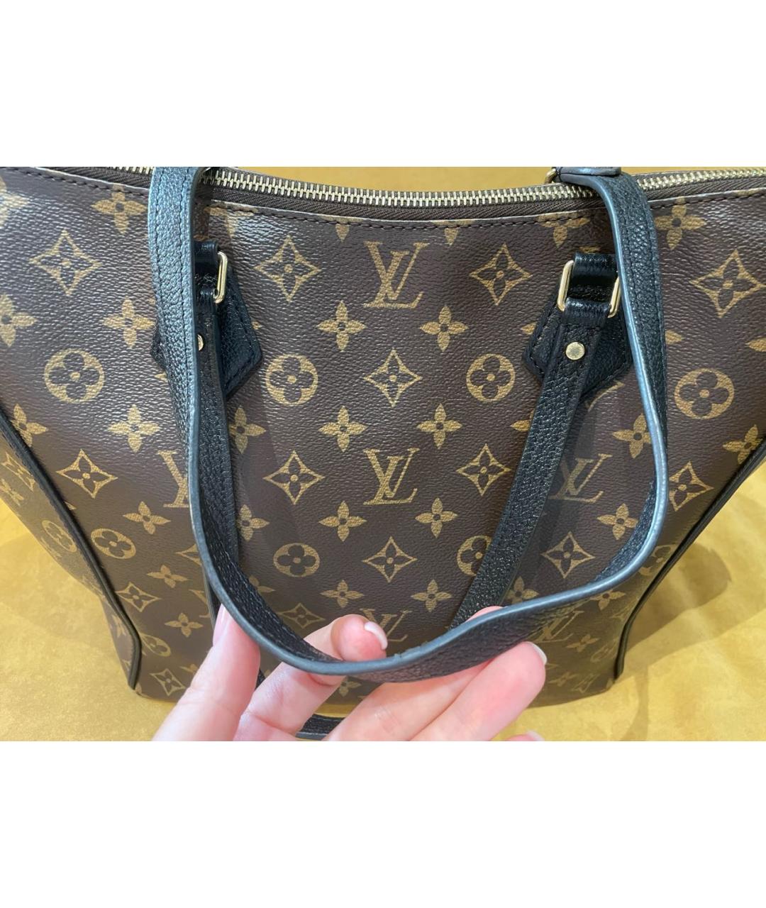 LOUIS VUITTON Коричневая сумка тоут из искусственной кожи, фото 7