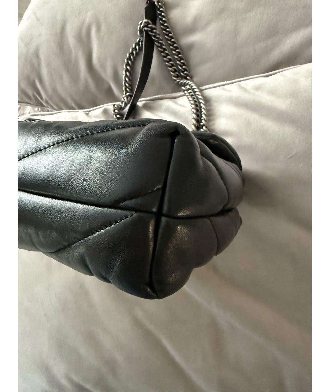 PINKO Черная кожаная сумка через плечо, фото 4