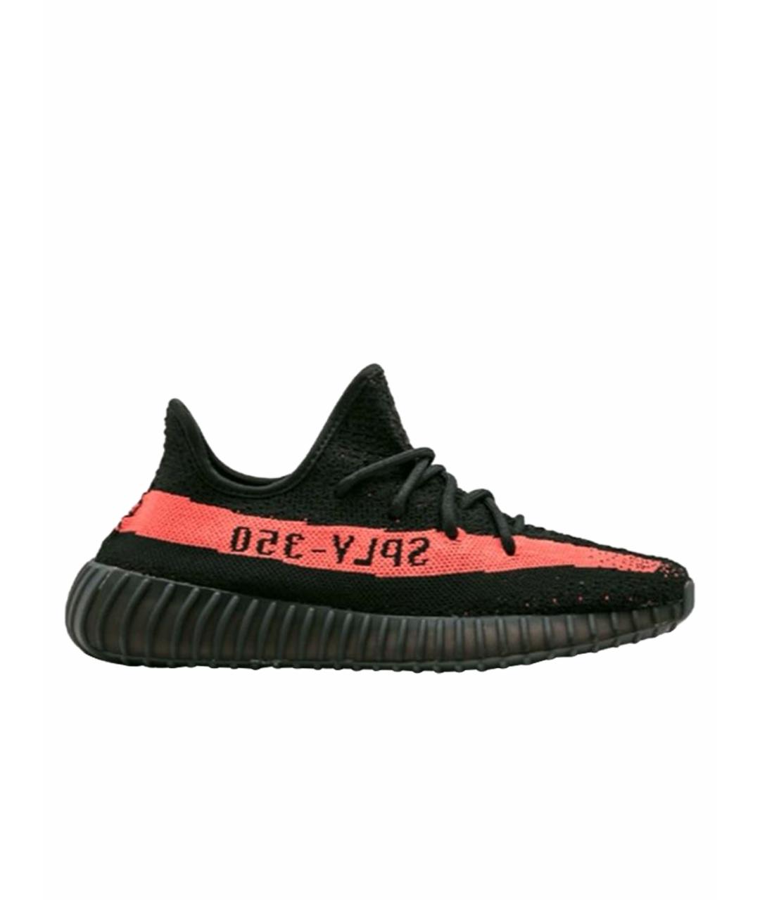 ADIDAS YEEZY Черные текстильные низкие кроссовки / кеды, фото 7