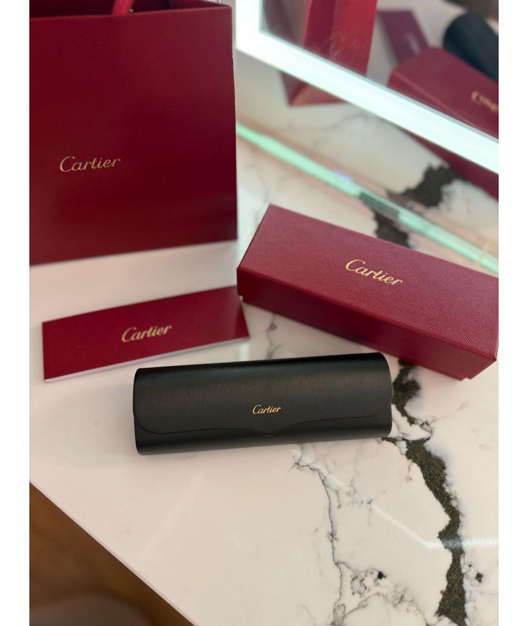 CARTIER Черные пластиковые солнцезащитные очки, фото 4