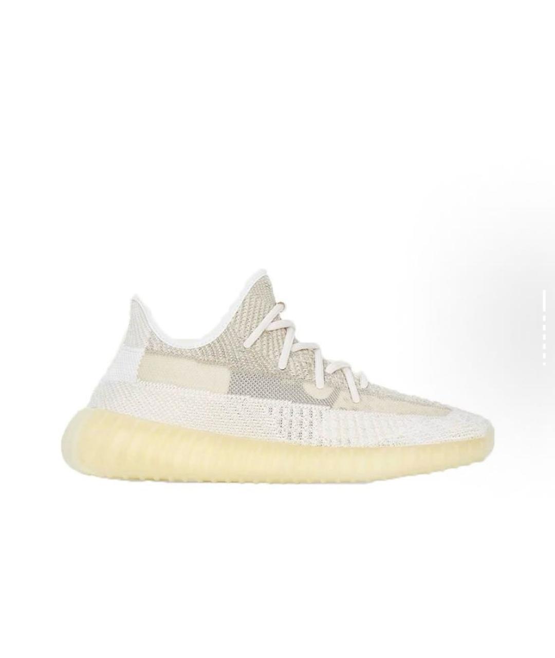 ADIDAS YEEZY Желтые текстильные низкие кроссовки / кеды, фото 6