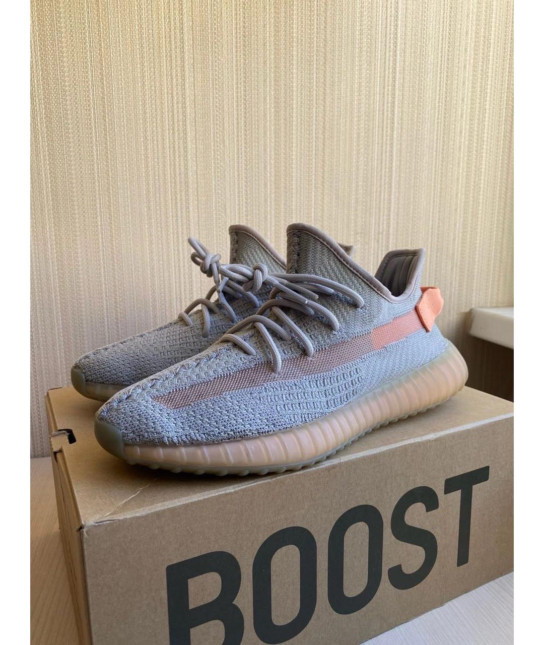 ADIDAS YEEZY Серые текстильные низкие кроссовки / кеды, фото 5