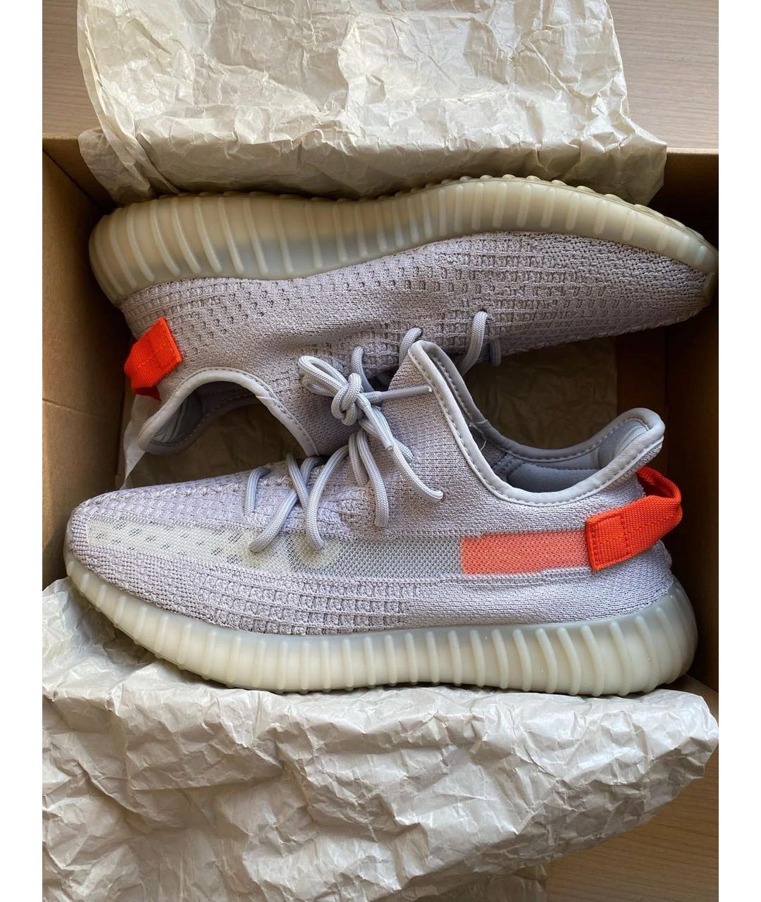 ADIDAS YEEZY Серые текстильные низкие кроссовки / кеды, фото 2