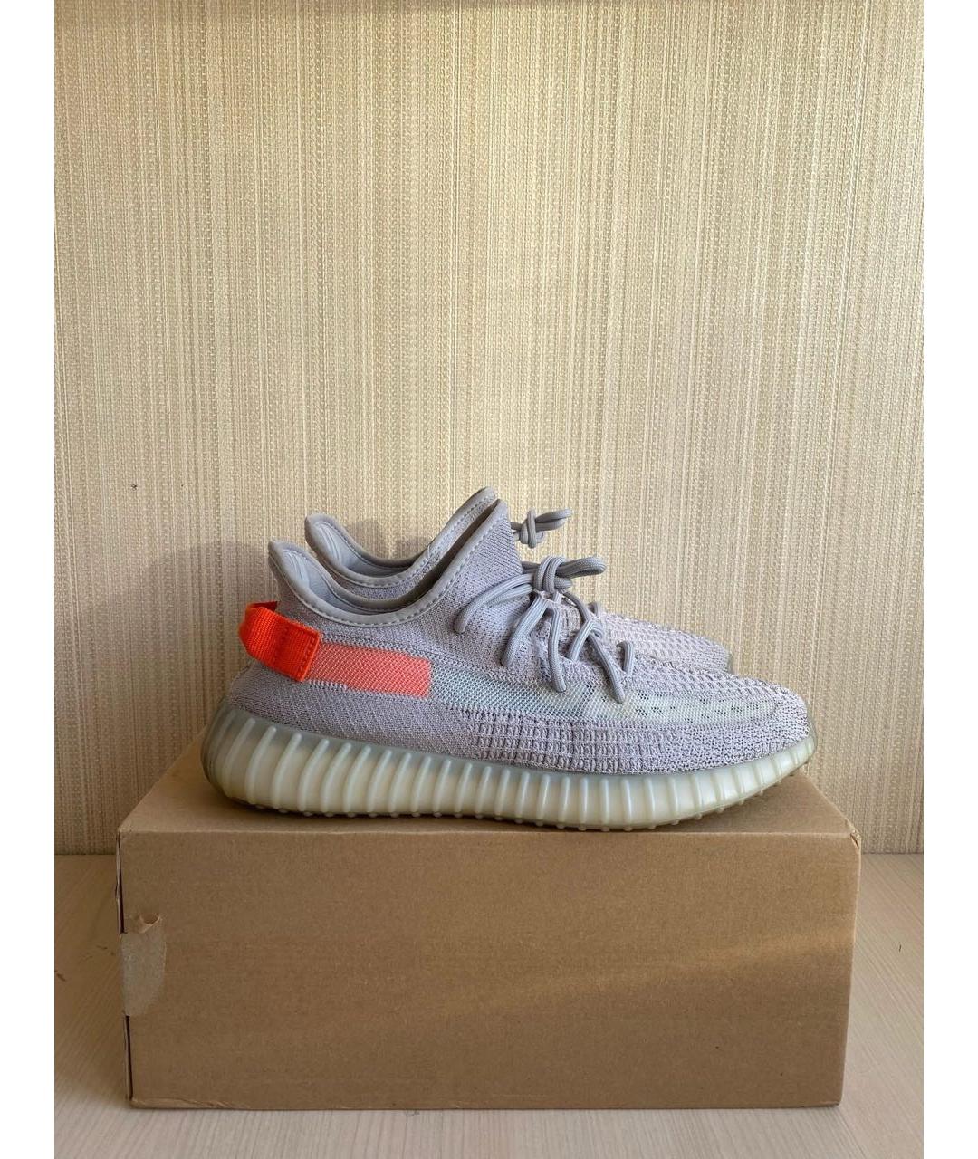 ADIDAS YEEZY Серые текстильные низкие кроссовки / кеды, фото 3