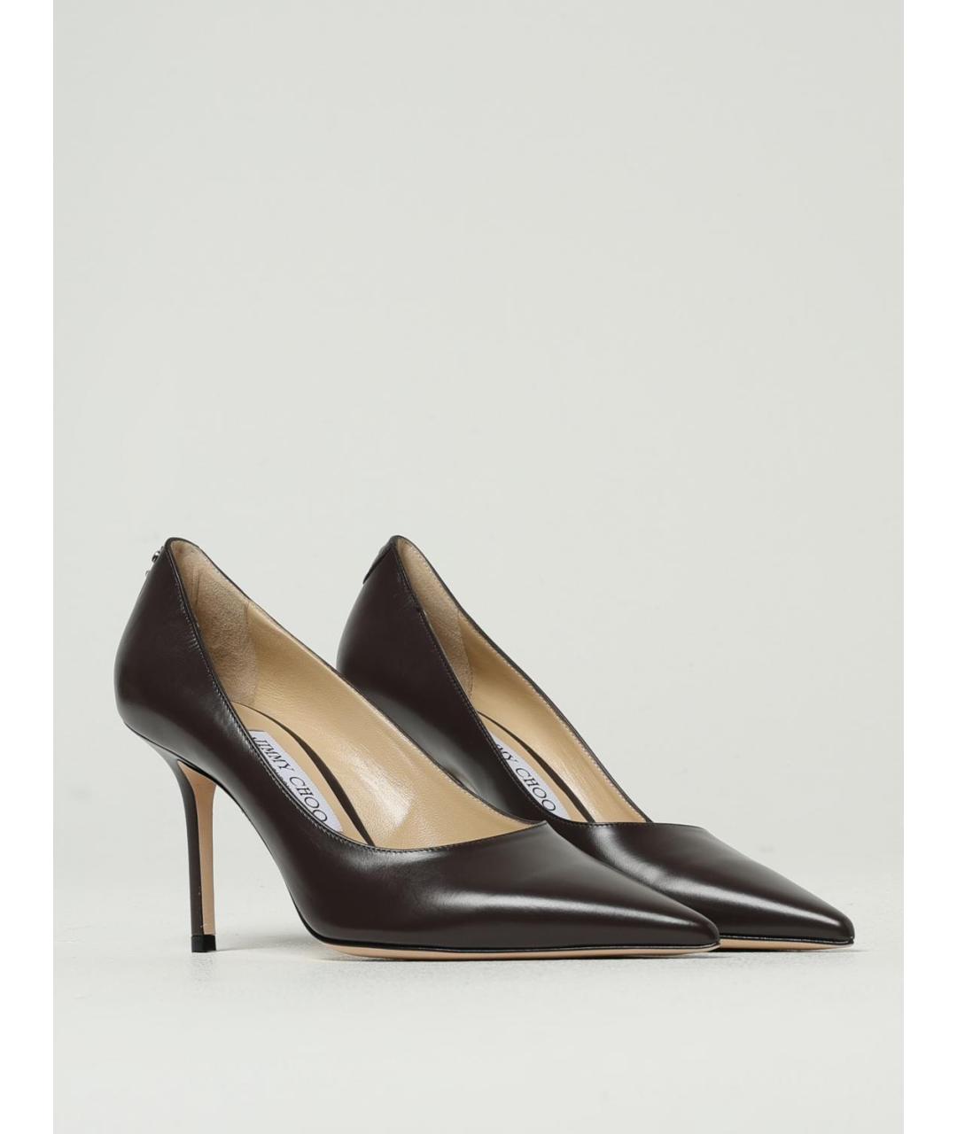 JIMMY CHOO Коричневые кожаные туфли, фото 2