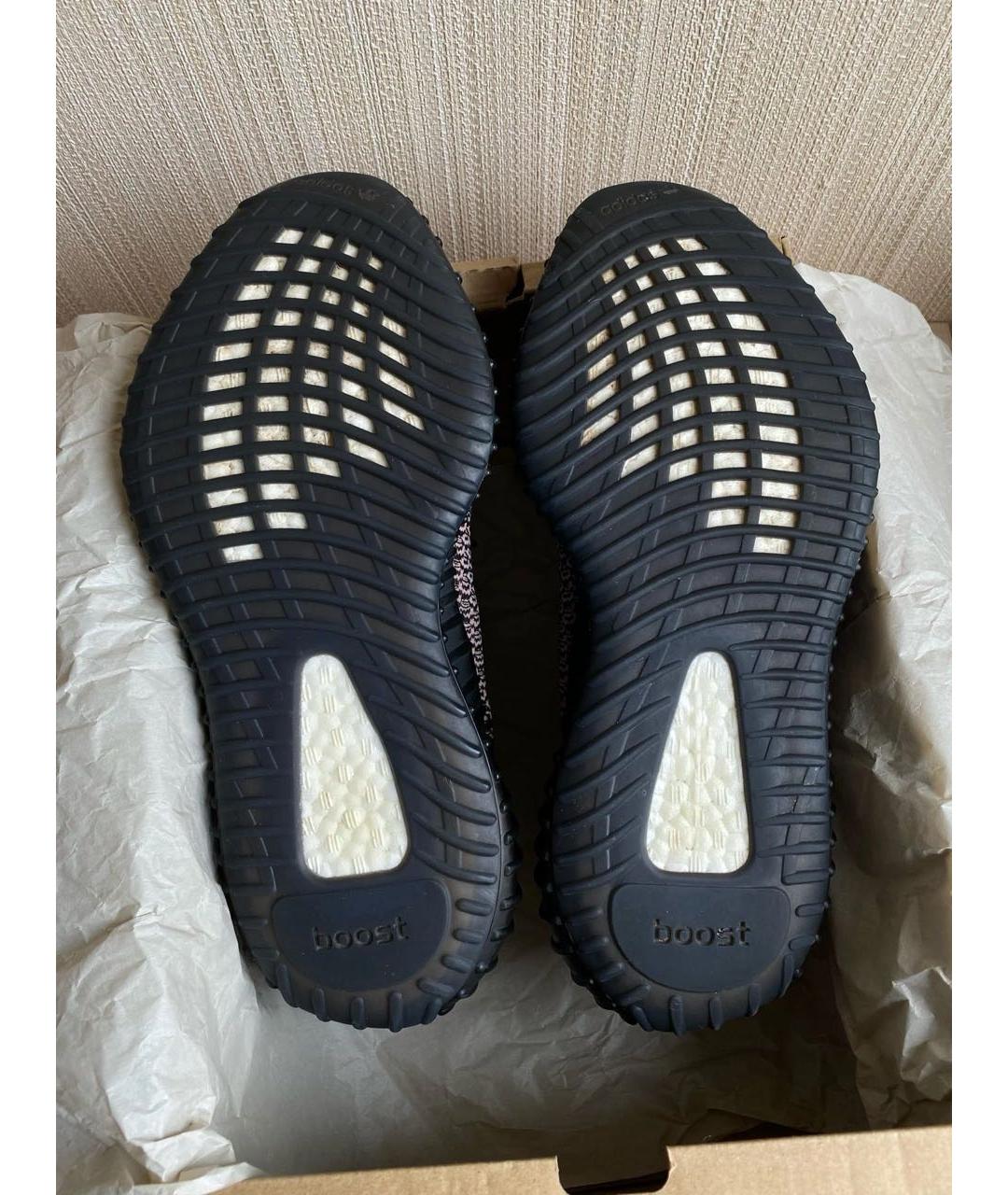 ADIDAS YEEZY Черные текстильные низкие кроссовки / кеды, фото 5