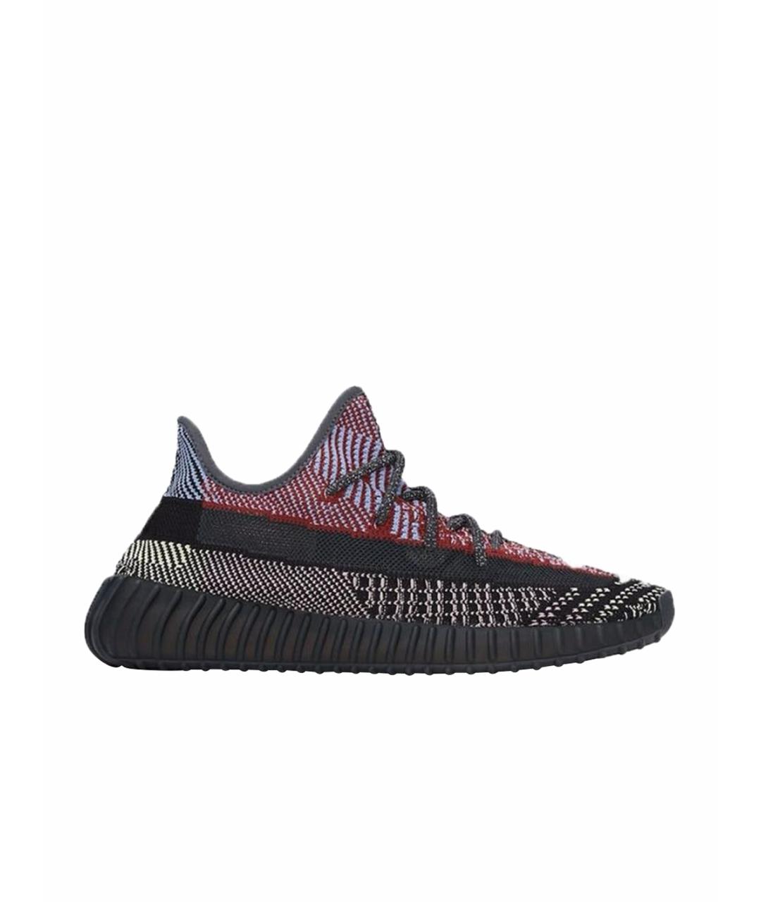 ADIDAS YEEZY Черные текстильные низкие кроссовки / кеды, фото 1