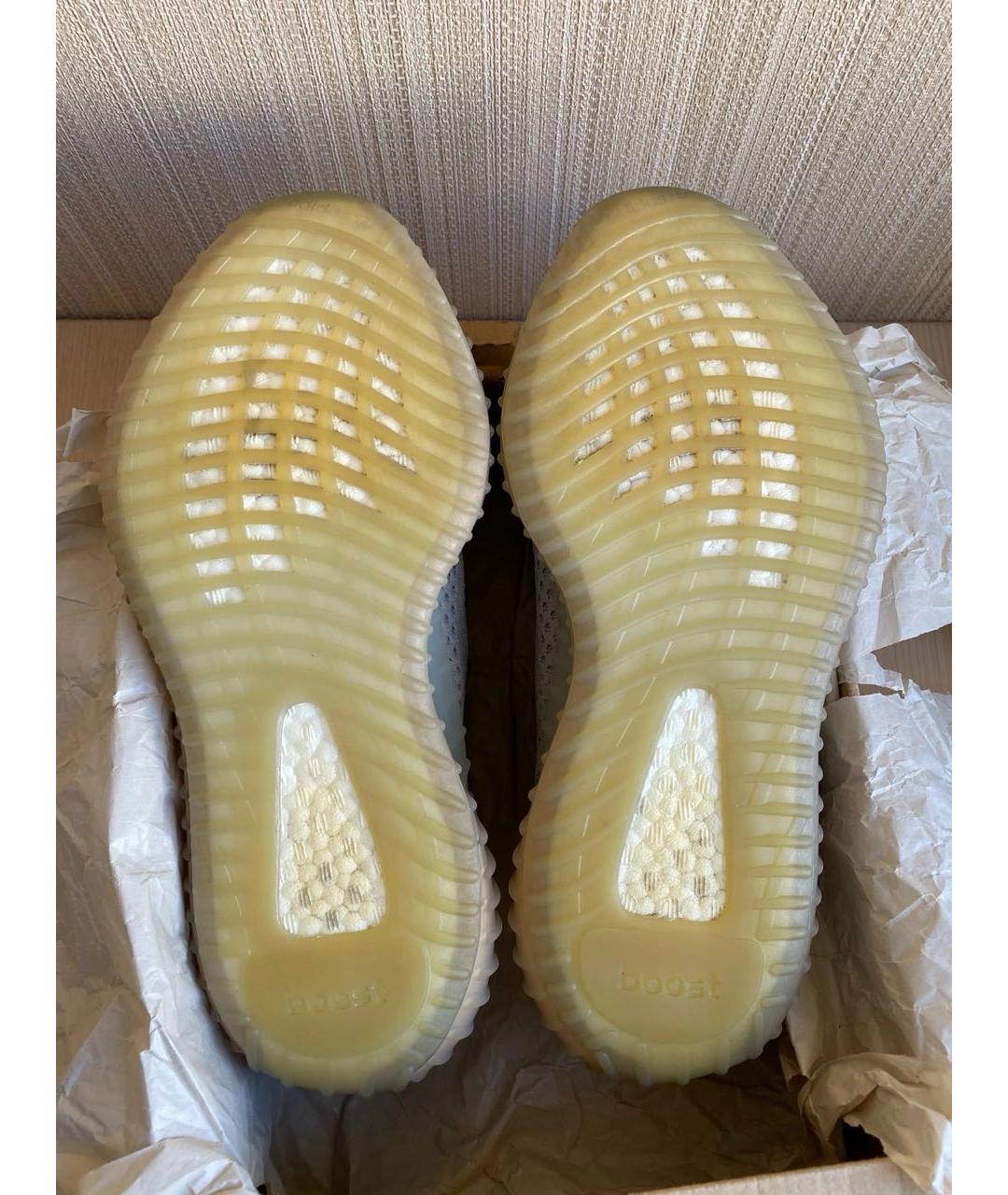 ADIDAS YEEZY Зеленые текстильные низкие кроссовки / кеды, фото 5