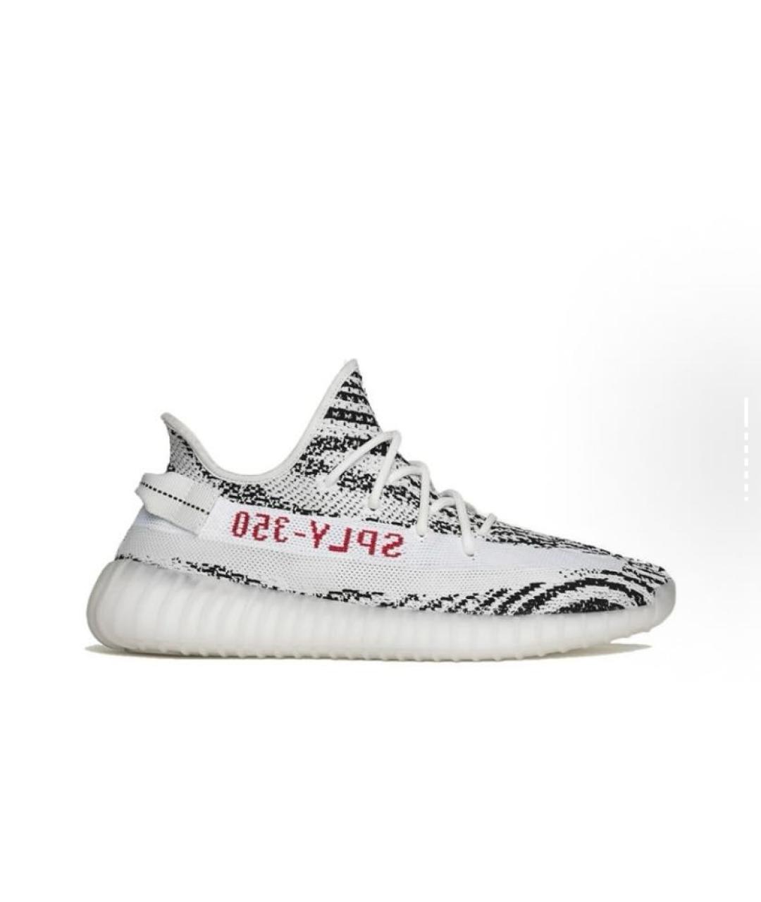 ADIDAS YEEZY Белые текстильные низкие кроссовки / кеды, фото 6