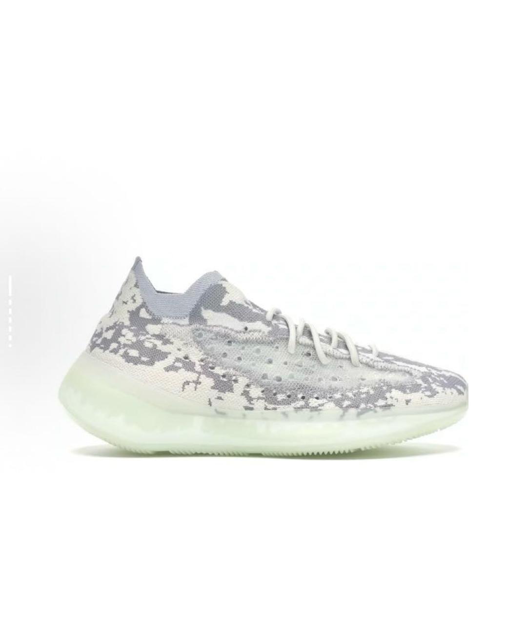 ADIDAS YEEZY Белые текстильные низкие кроссовки / кеды, фото 6