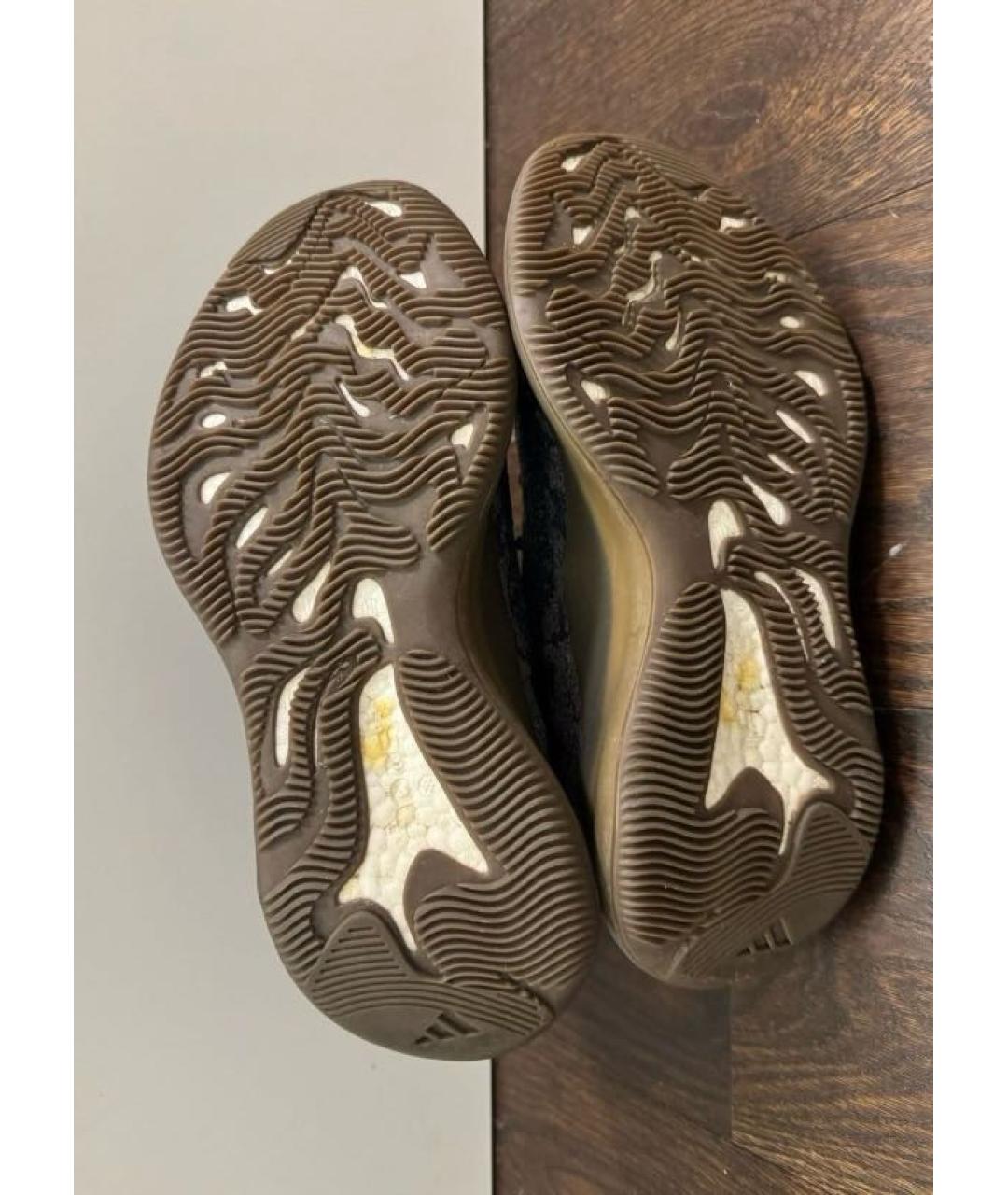 ADIDAS YEEZY Коричневые текстильные низкие кроссовки / кеды, фото 5