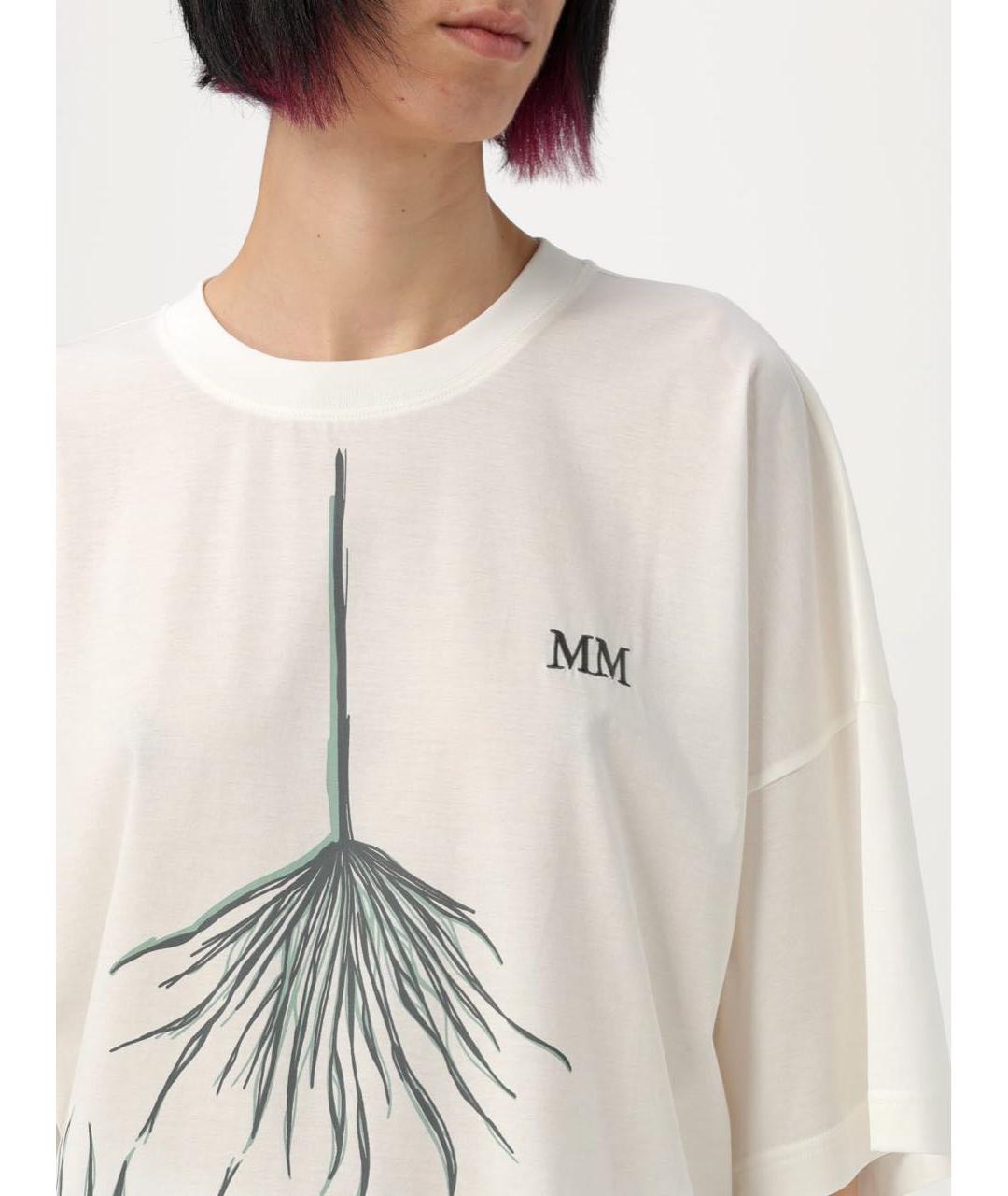 MAX MARA Белая хлопковая футболка, фото 4