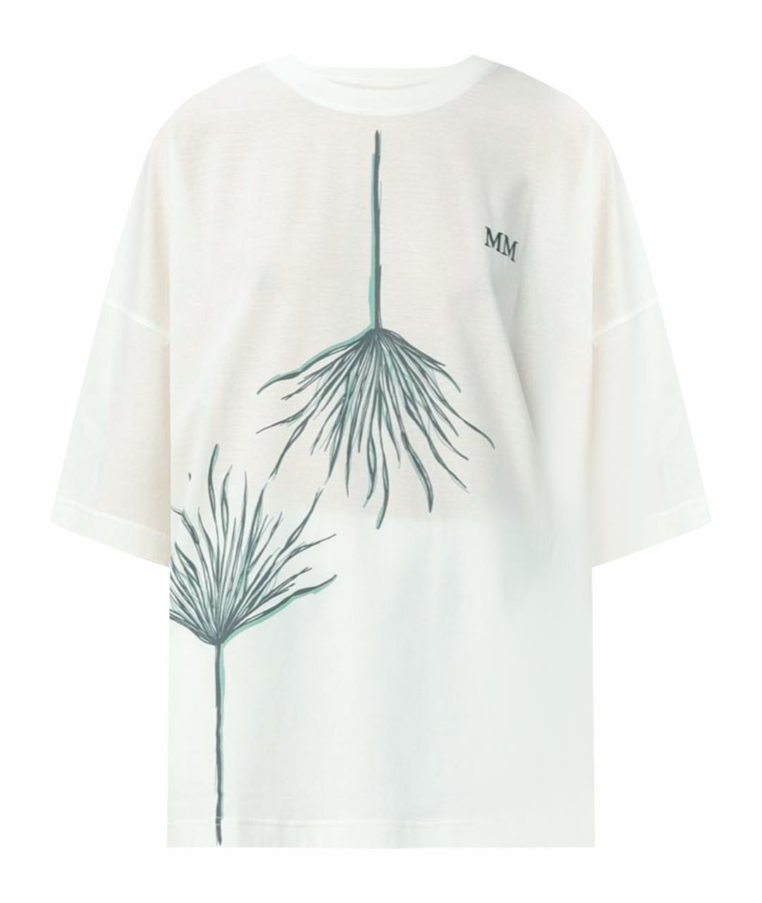 MAX MARA Белая хлопковая футболка, фото 1