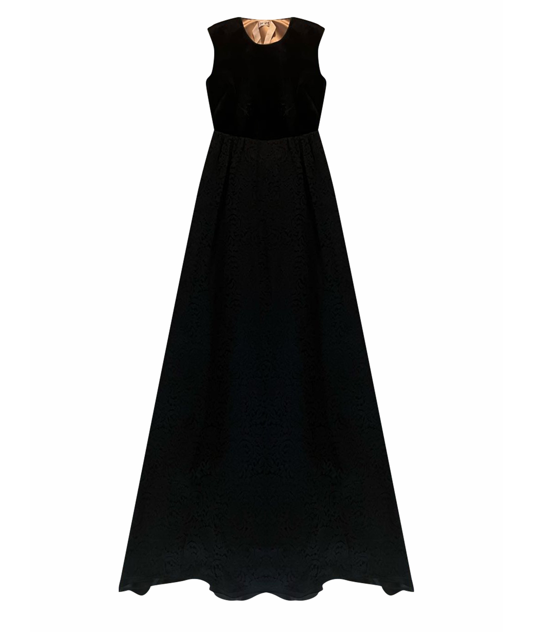 NO. 21 Черное бархатное вечернее платье, фото 1