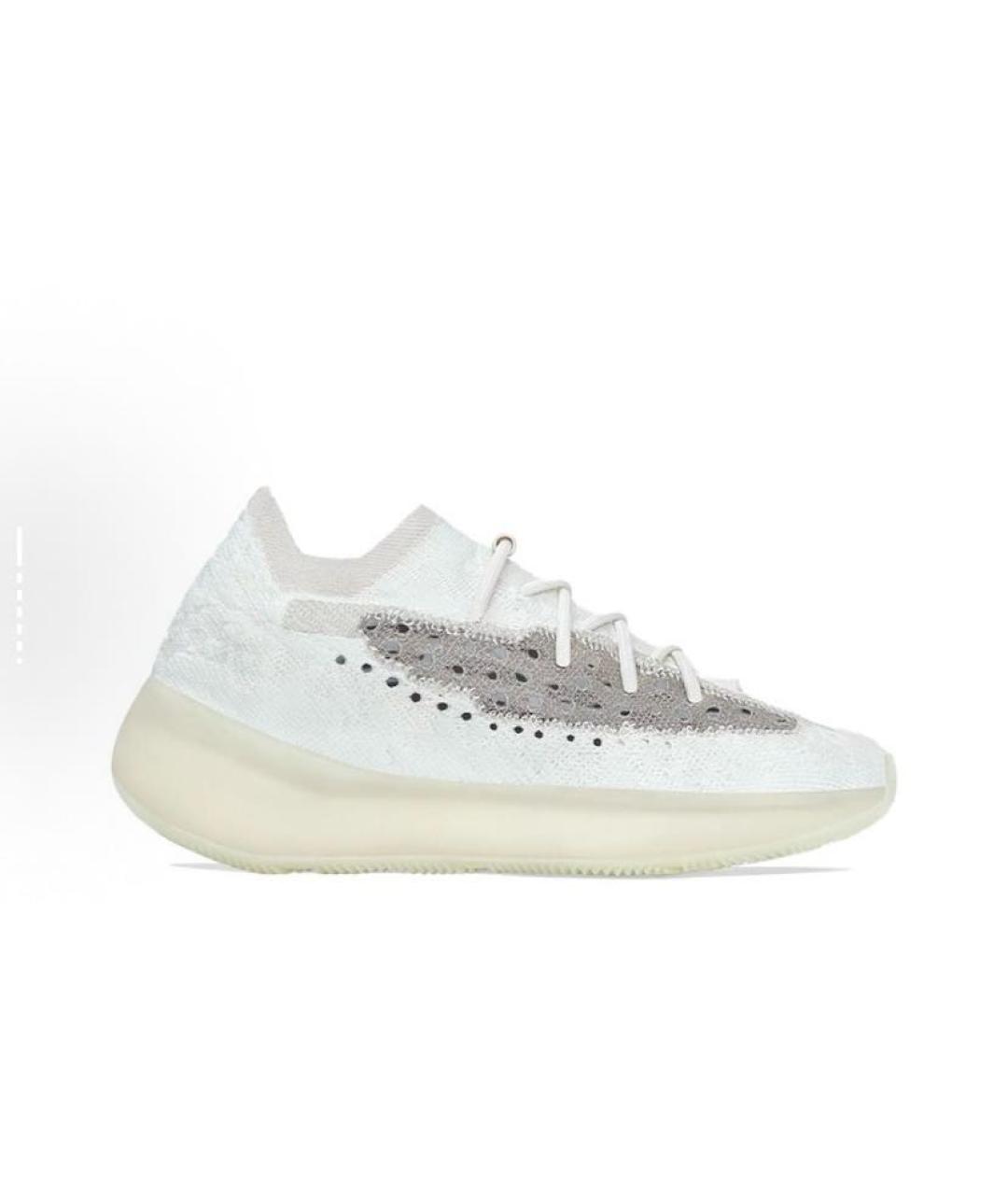 ADIDAS YEEZY Белые текстильные низкие кроссовки / кеды, фото 7