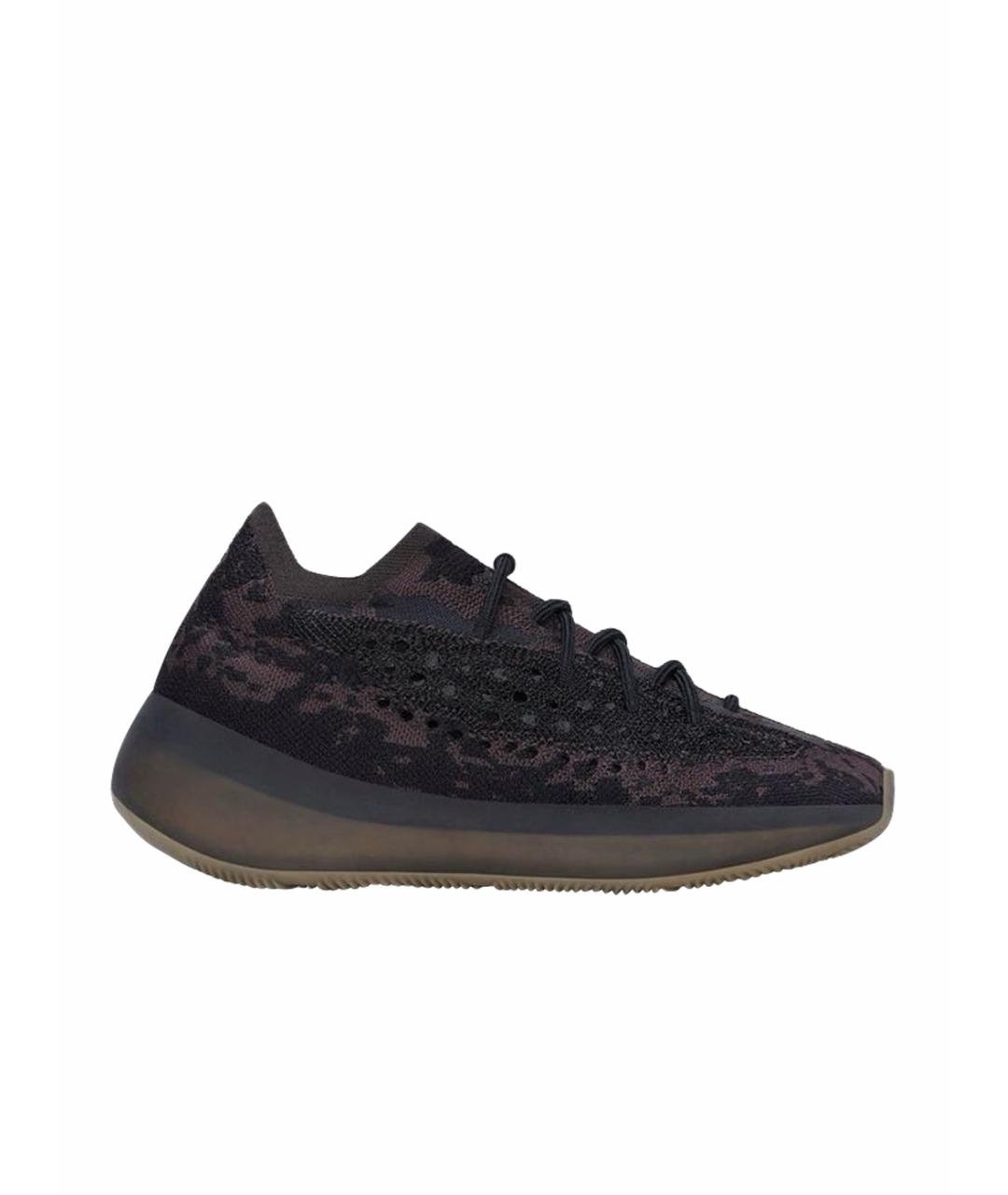 ADIDAS YEEZY Черные текстильные низкие кроссовки / кеды, фото 1