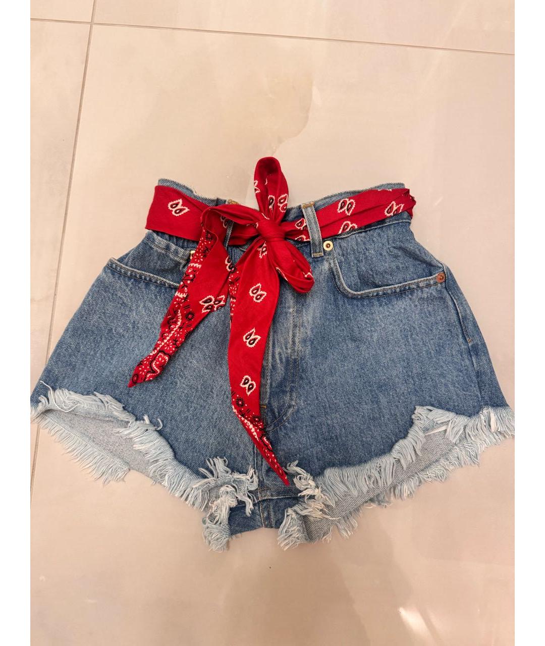 FORTE COUTURE Голубые деним шорты, фото 6