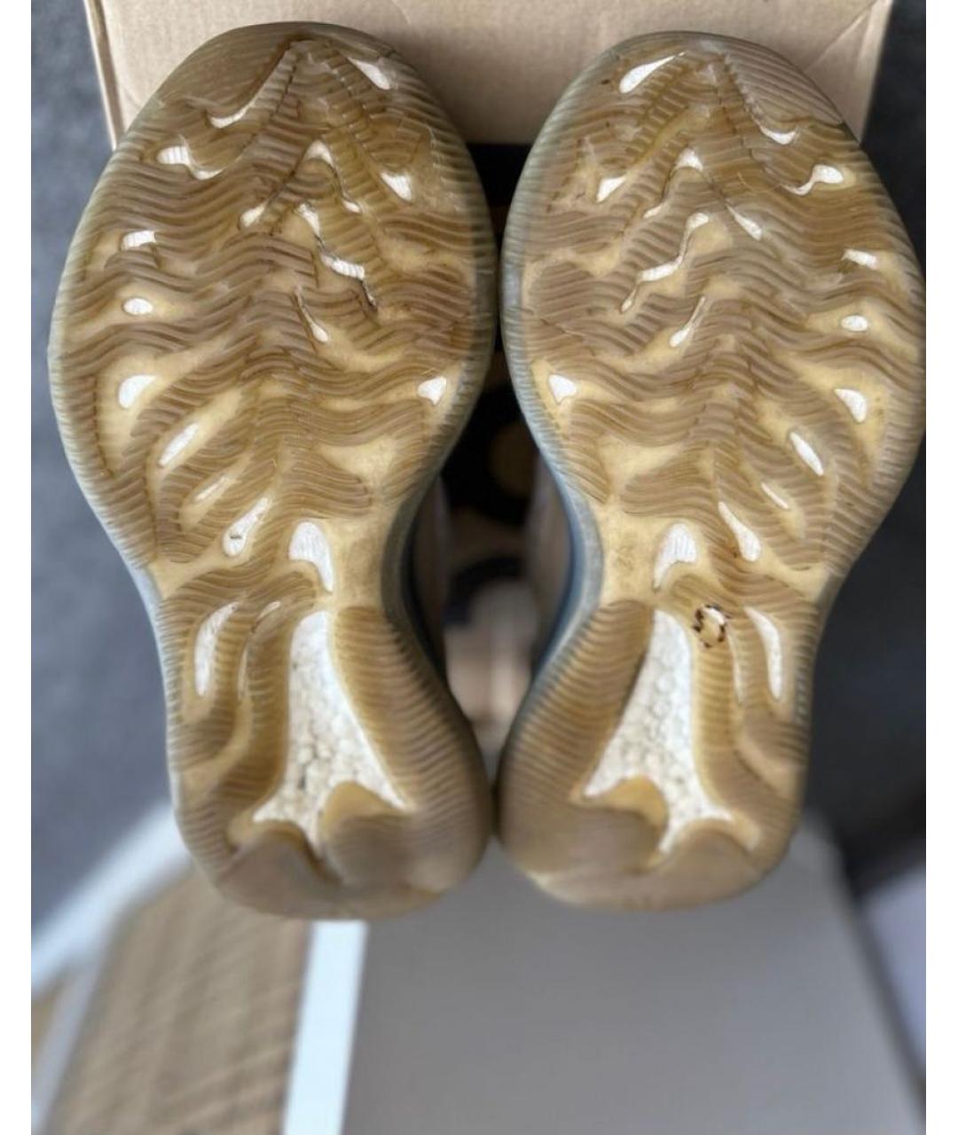 ADIDAS YEEZY Бежевые текстильные низкие кроссовки / кеды, фото 5