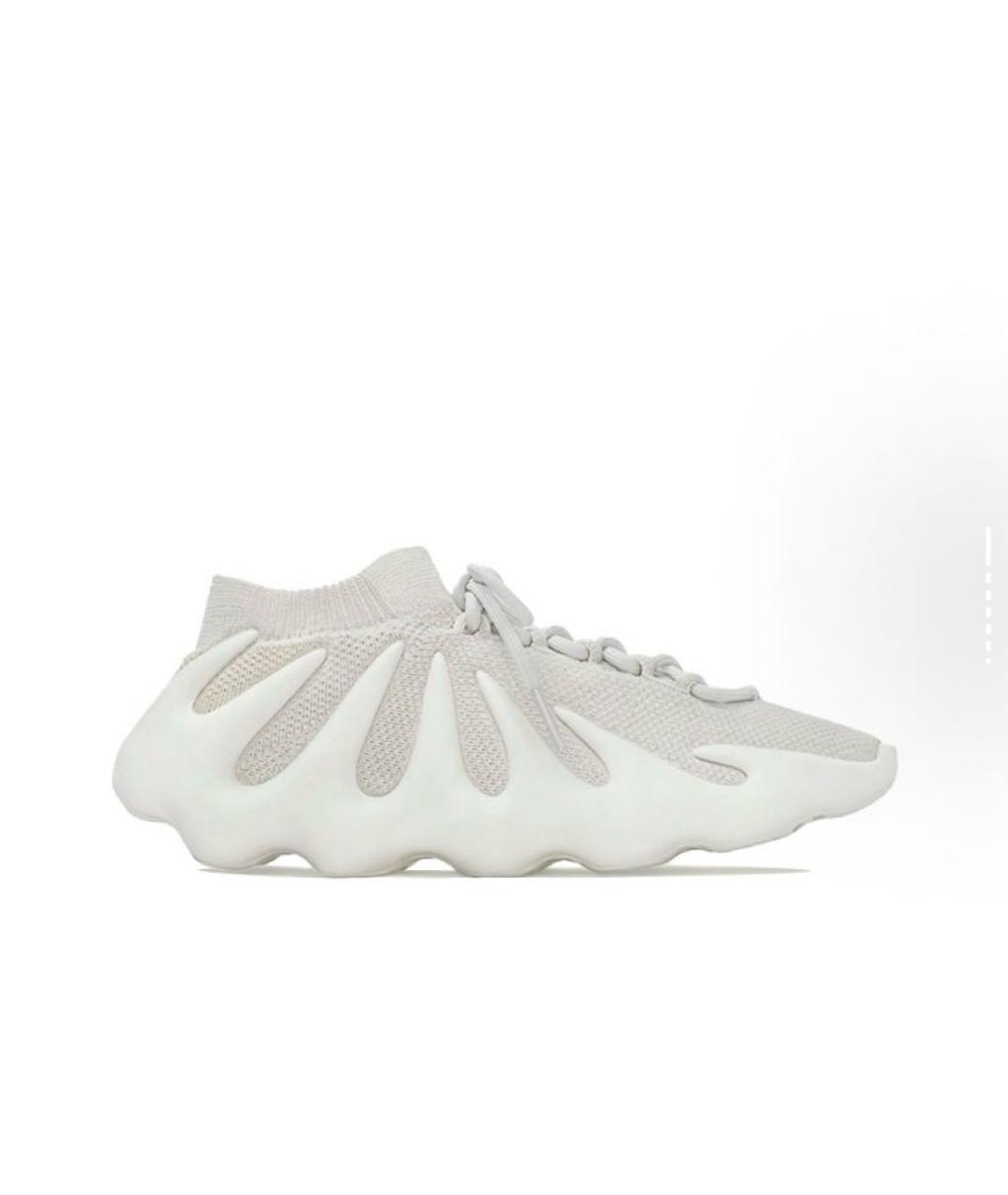 ADIDAS YEEZY Белые текстильные низкие кроссовки / кеды, фото 5