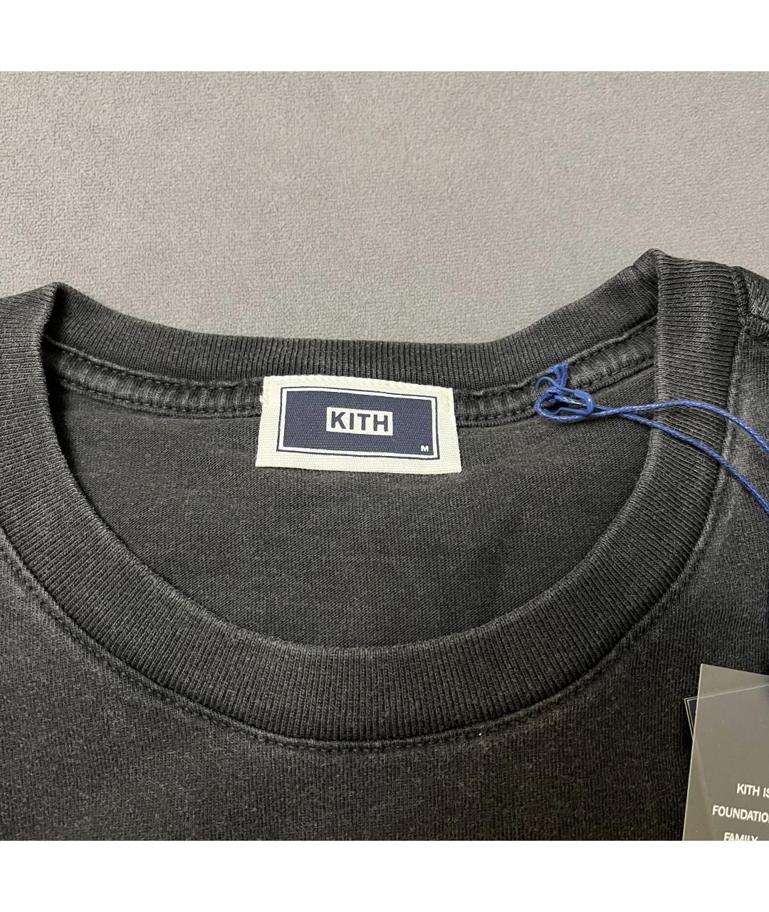 KITH Черная хлопковая футболка, фото 6