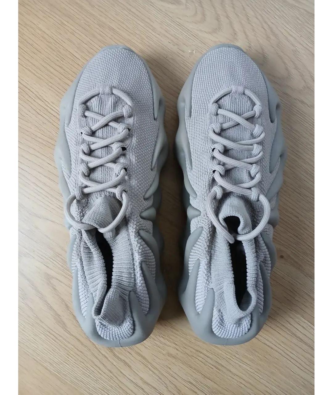 ADIDAS YEEZY Бежевые текстильные низкие кроссовки / кеды, фото 7