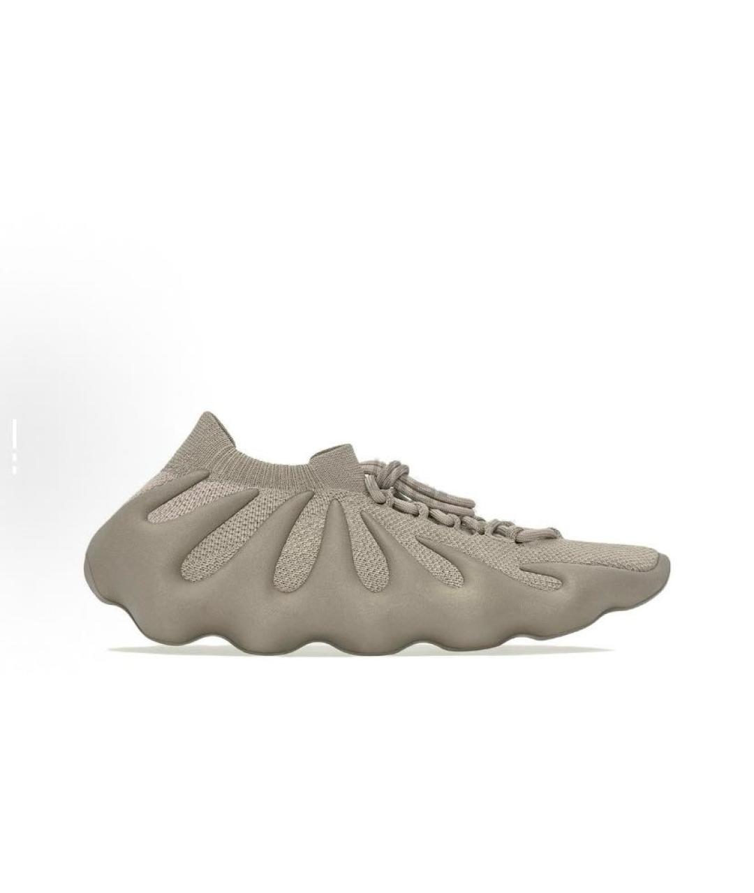 ADIDAS YEEZY Бежевые текстильные низкие кроссовки / кеды, фото 8