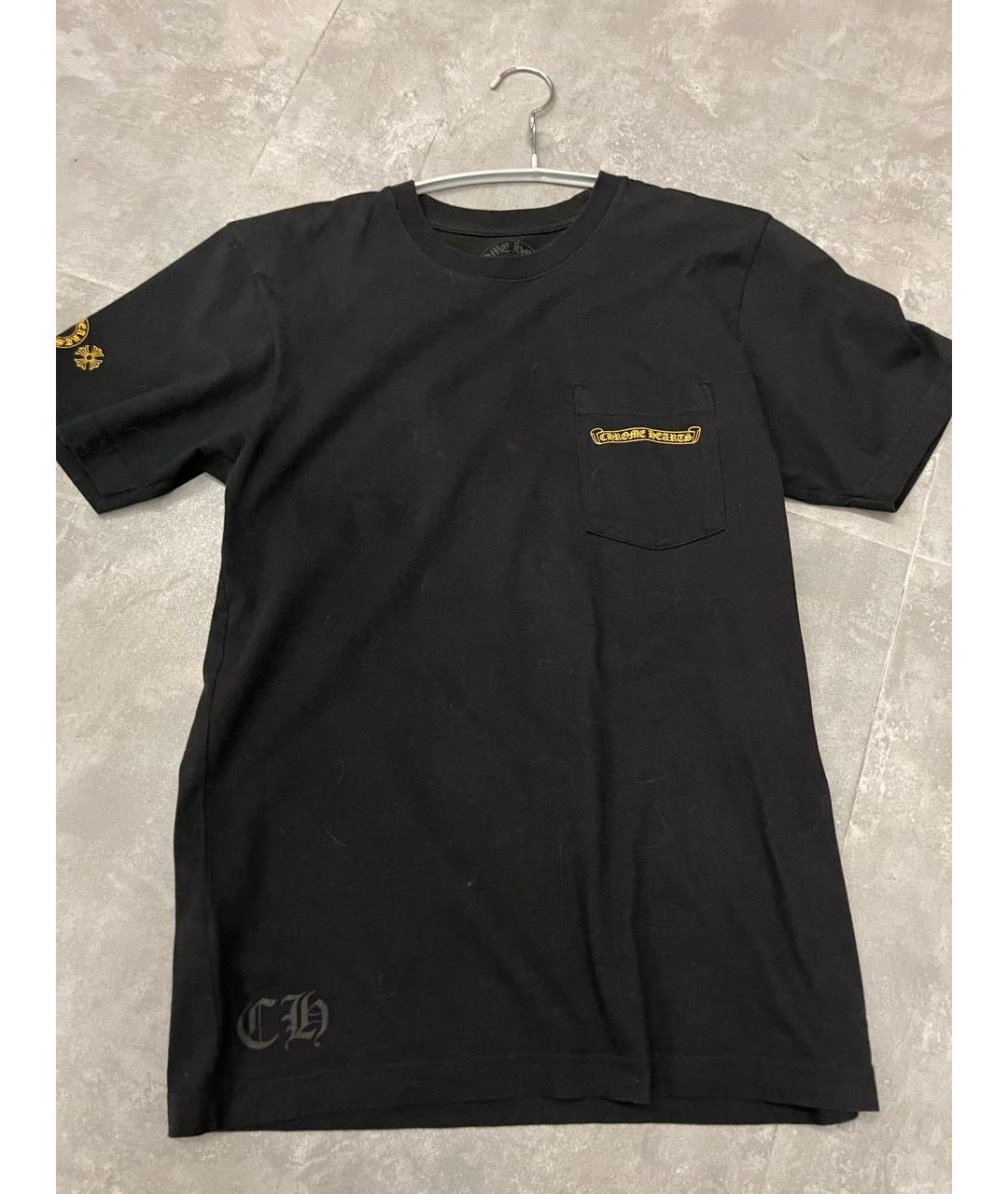 CHROME HEARTS Черная хлопковая футболка, фото 3