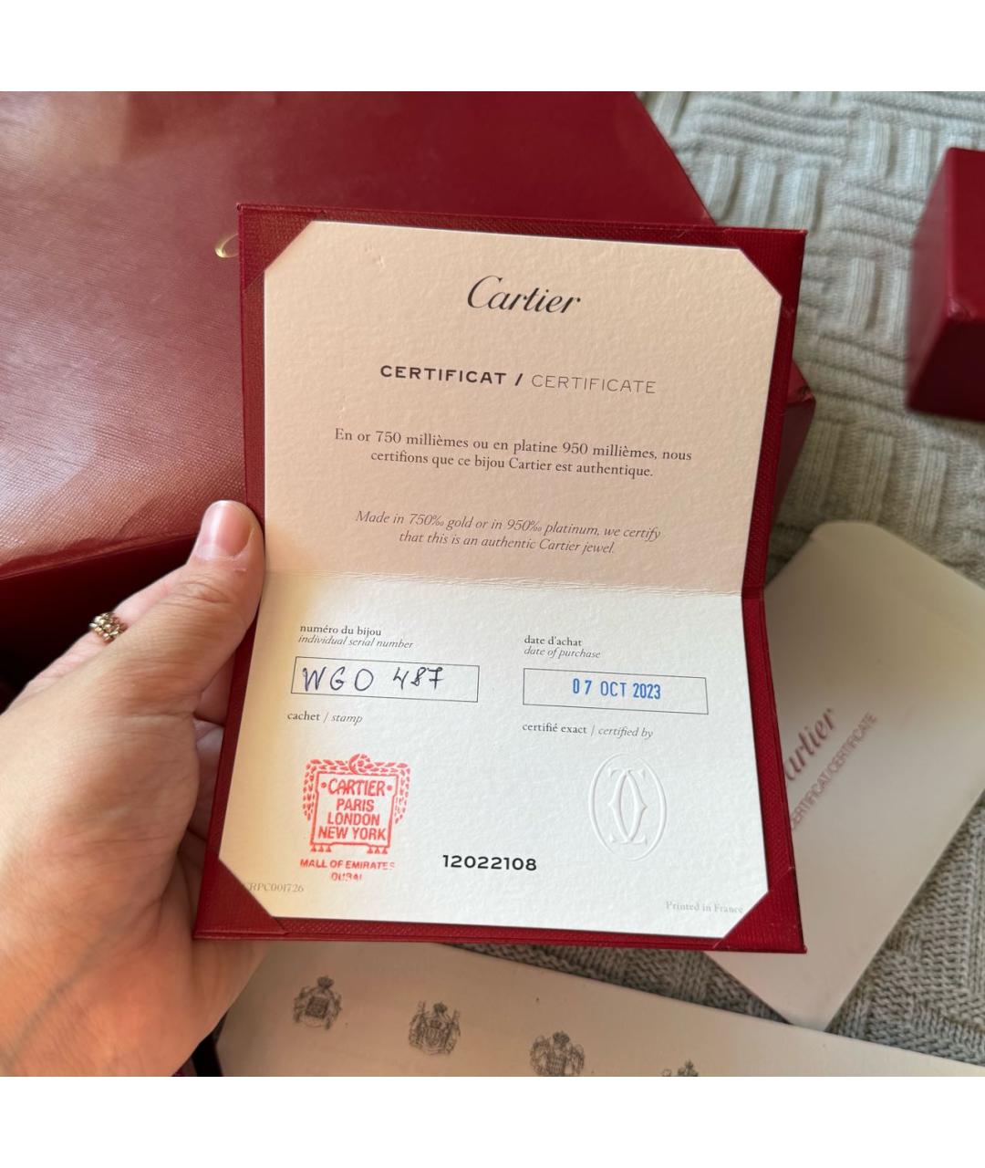 CARTIER Черный браслет из желтого золота, фото 5