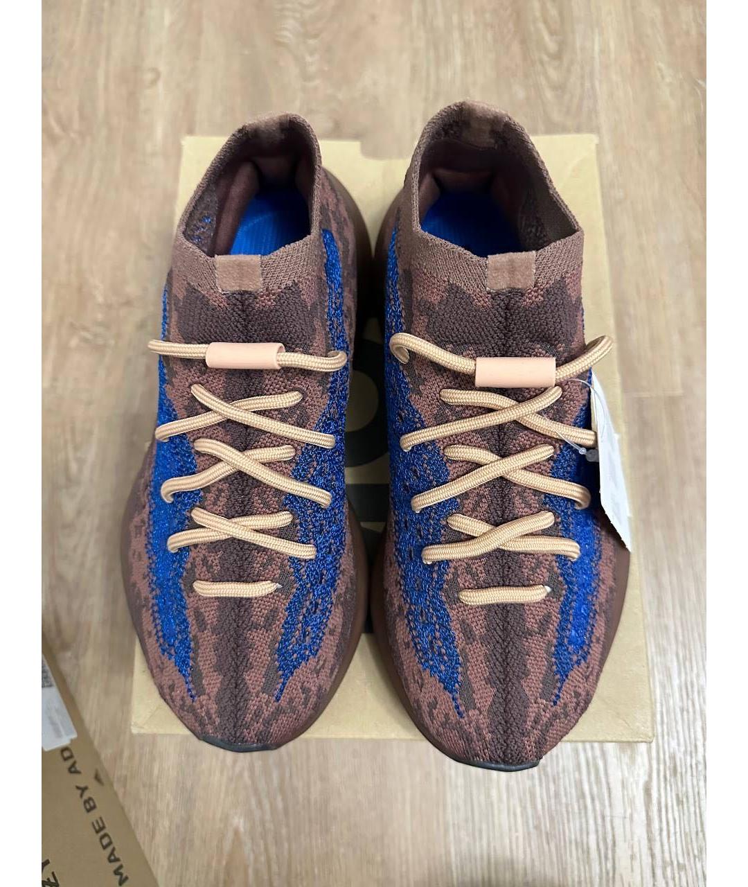 ADIDAS YEEZY Коричневые текстильные кроссовки, фото 2