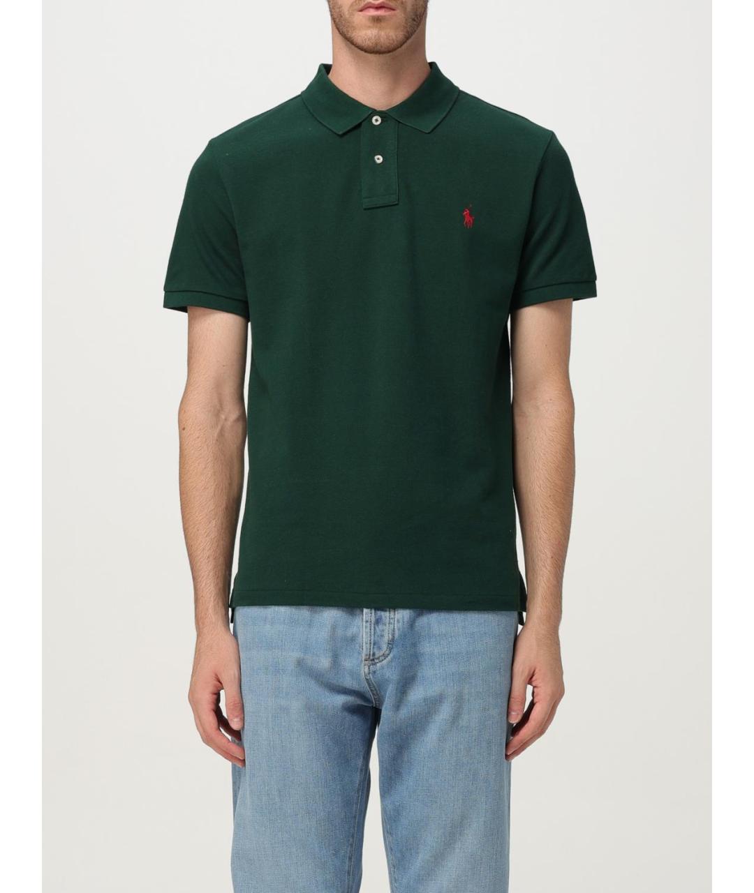 POLO RALPH LAUREN Зеленые поло с коротким рукавом, фото 2
