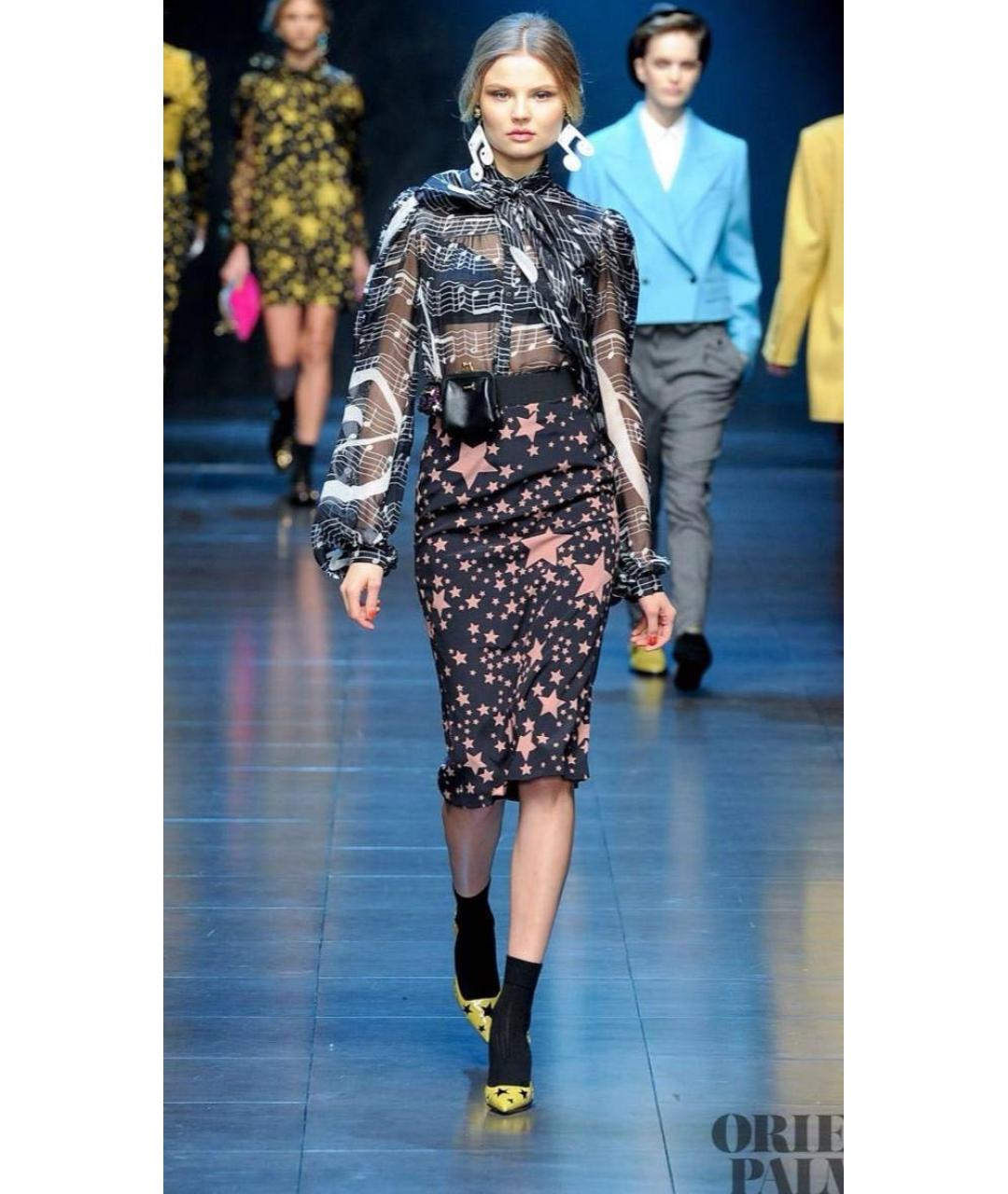 DOLCE&GABBANA Черная юбка миди, фото 8