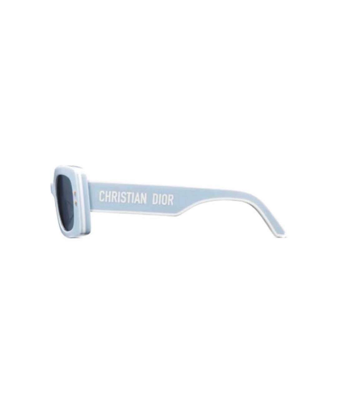 CHRISTIAN DIOR Голубые пластиковые солнцезащитные очки, фото 3