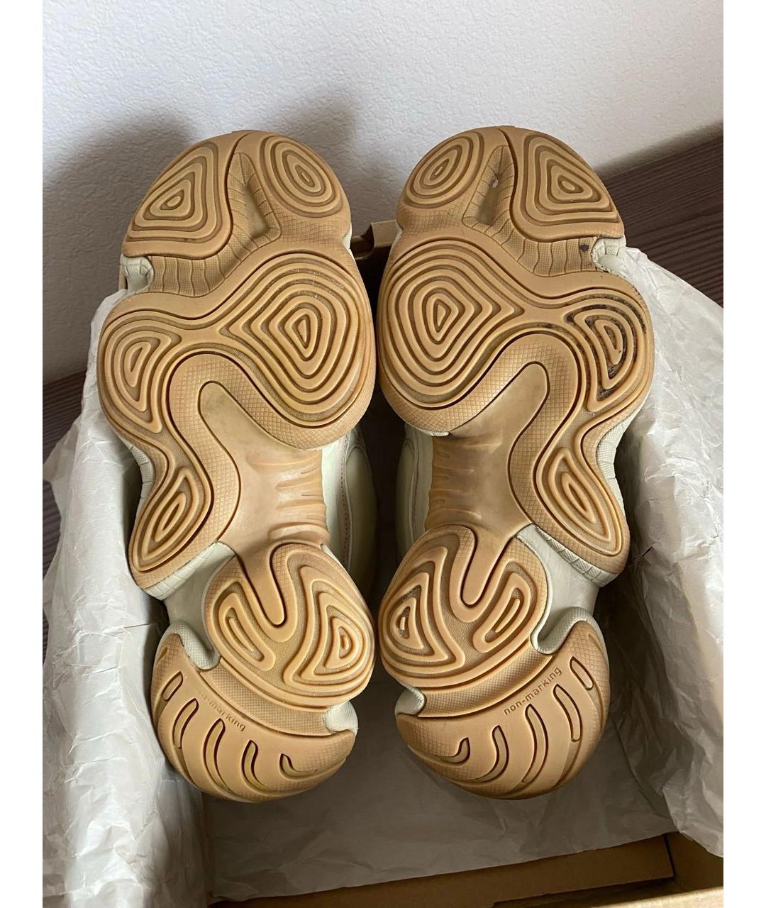 ADIDAS YEEZY Бежевые замшевые низкие кроссовки / кеды, фото 5