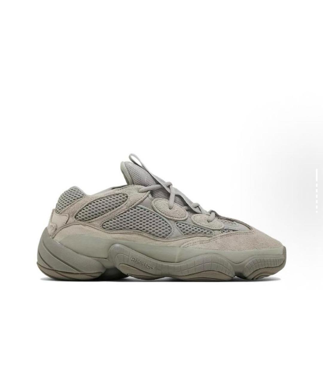 ADIDAS YEEZY Серые замшевые низкие кроссовки / кеды, фото 6