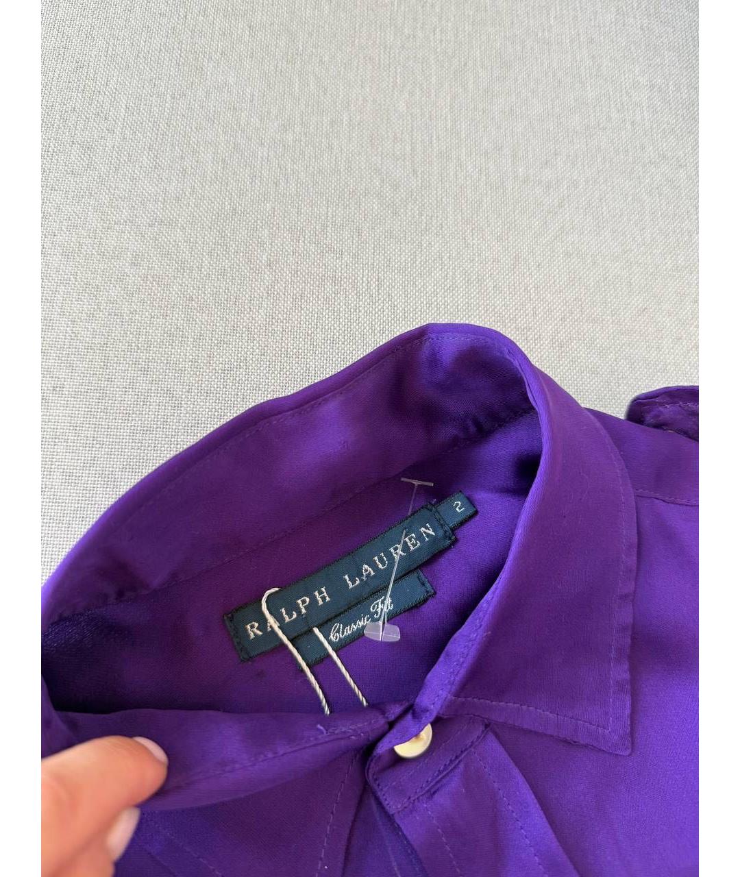 RALPH LAUREN Фиолетовая рубашка, фото 3
