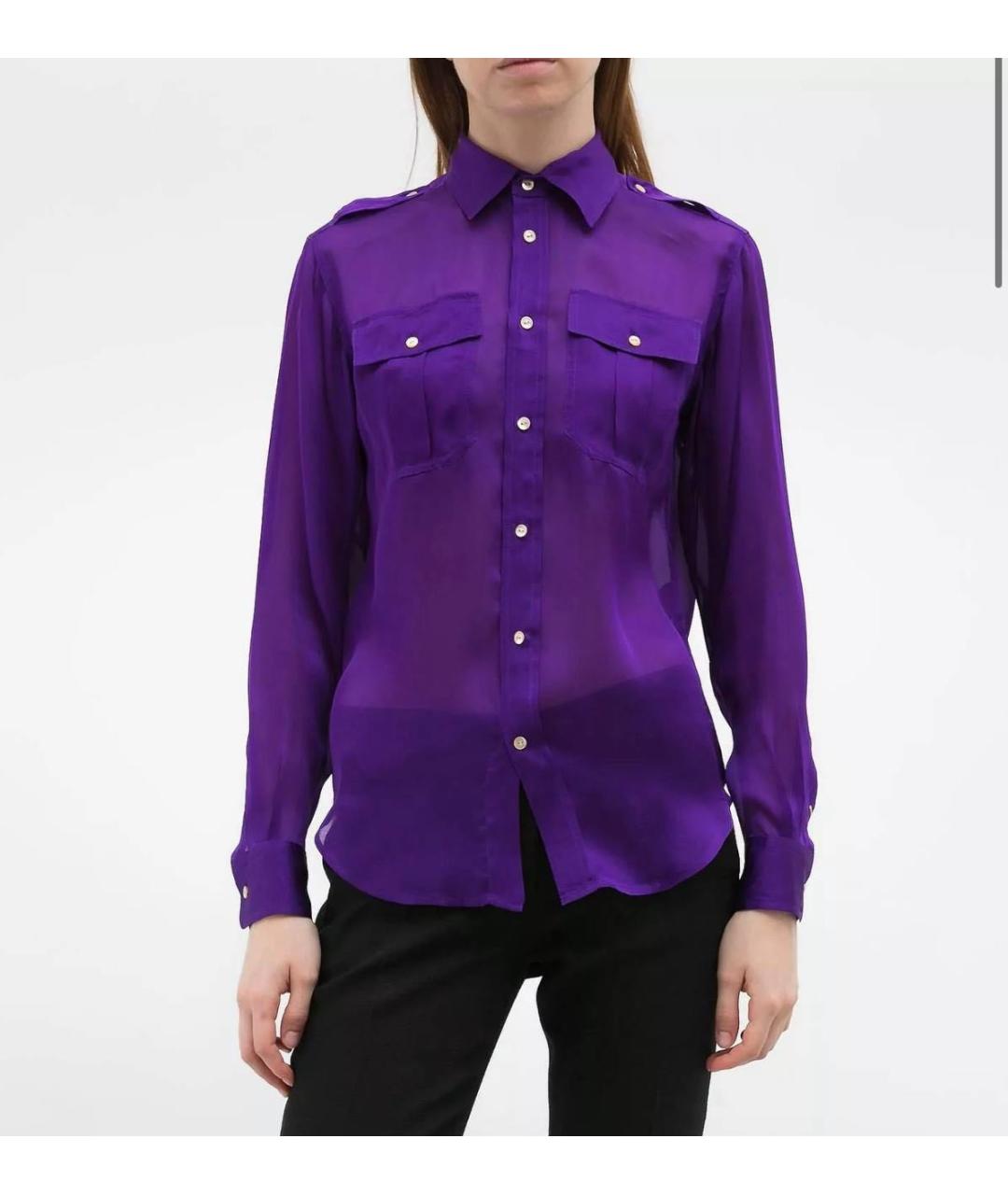 RALPH LAUREN Фиолетовая рубашка, фото 7