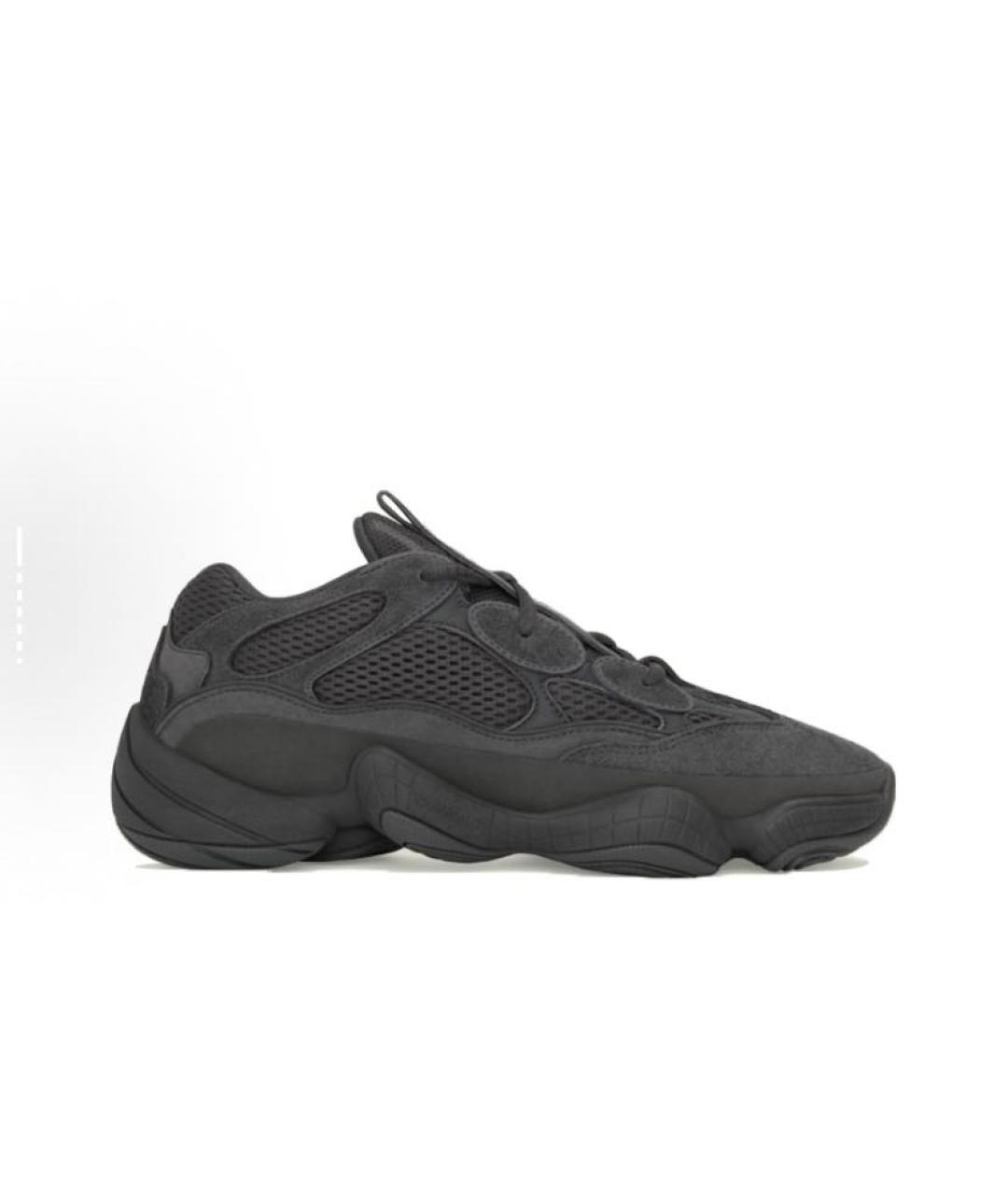 ADIDAS YEEZY Черные замшевые низкие кроссовки / кеды, фото 7