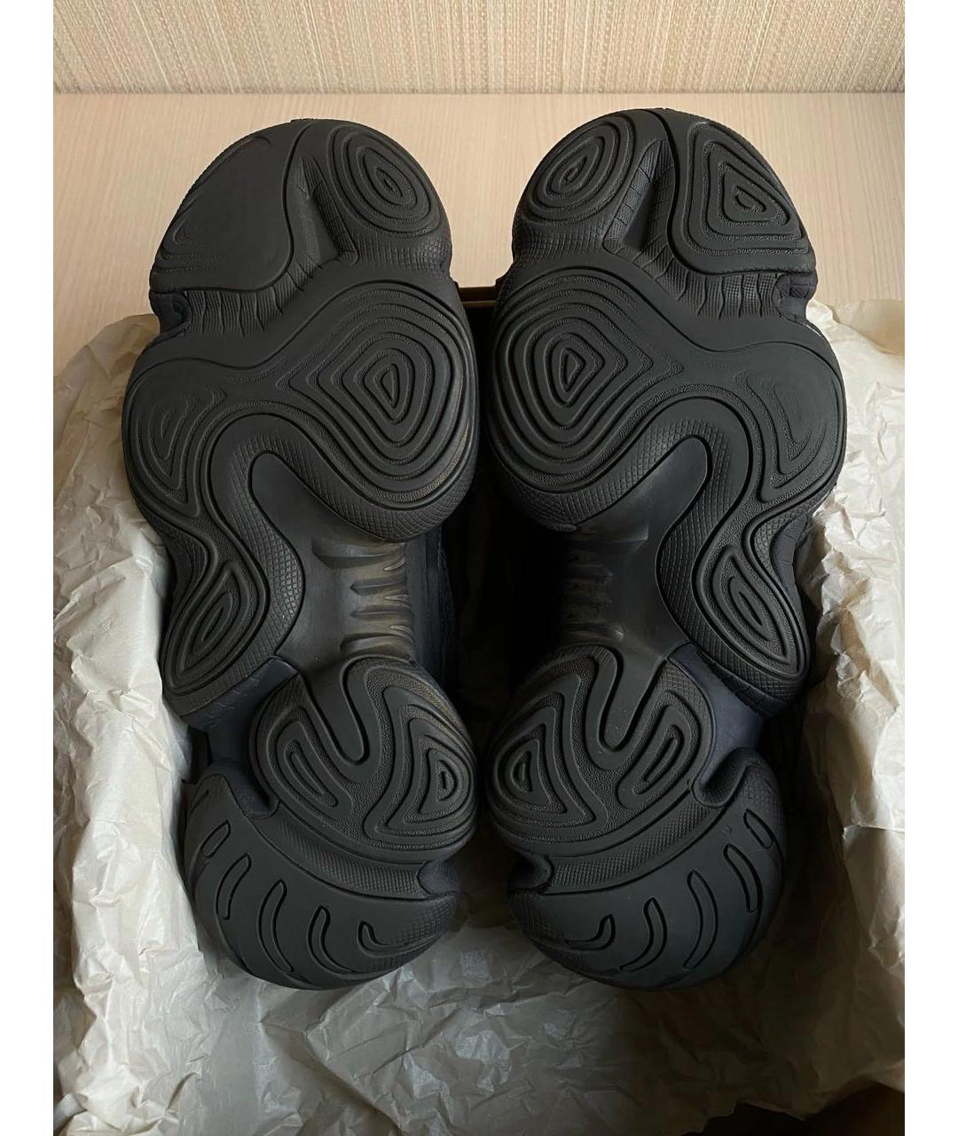 ADIDAS YEEZY Черные замшевые низкие кроссовки / кеды, фото 6