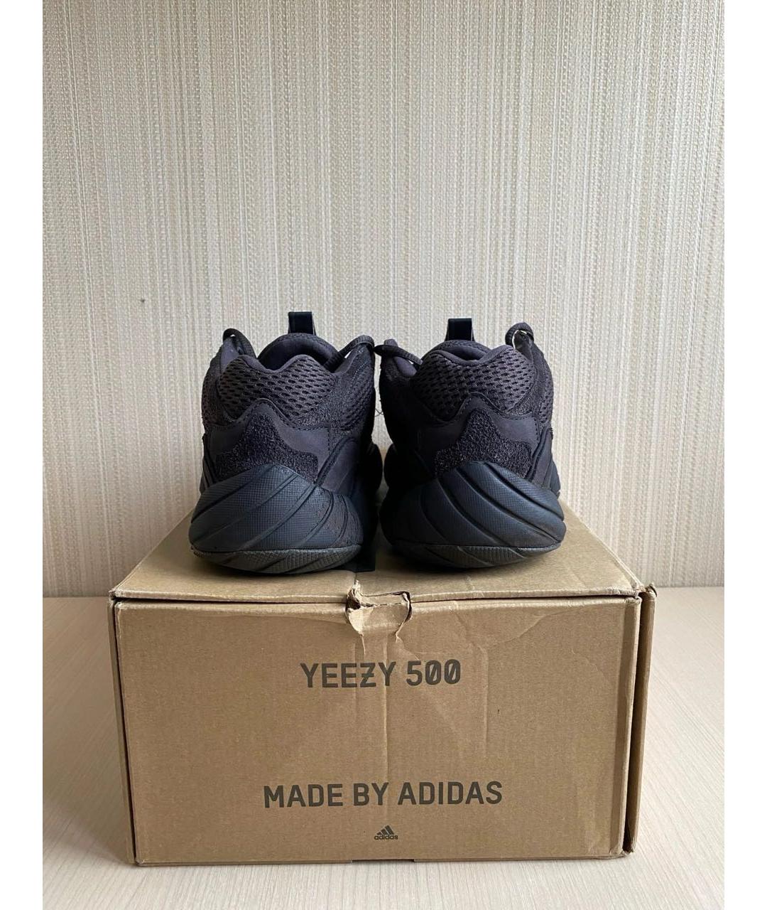 ADIDAS YEEZY Черные замшевые низкие кроссовки / кеды, фото 5