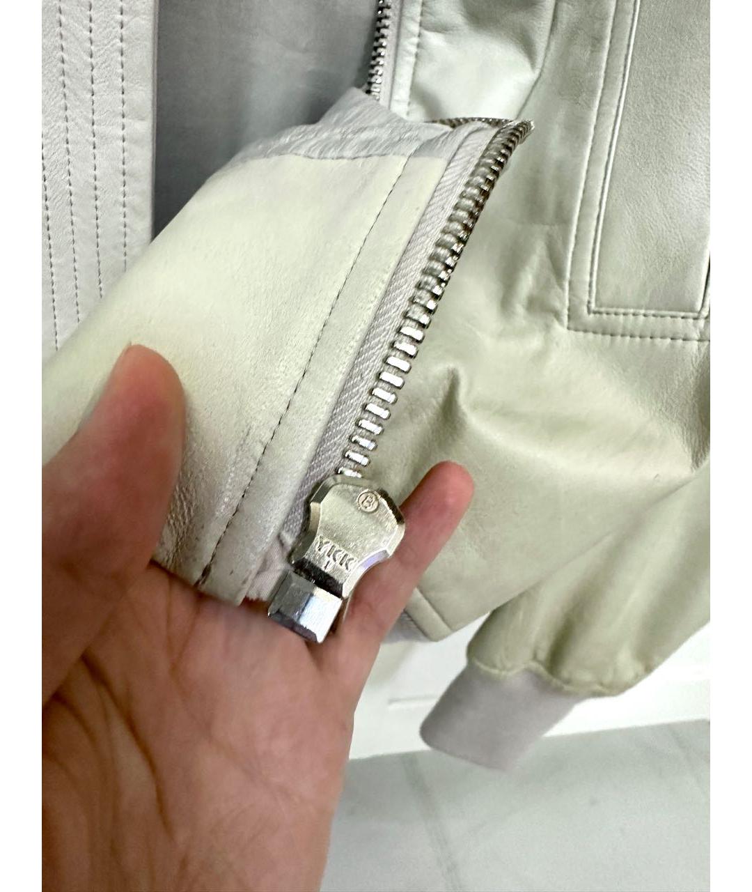 RICK OWENS Серая кожаная куртка, фото 4