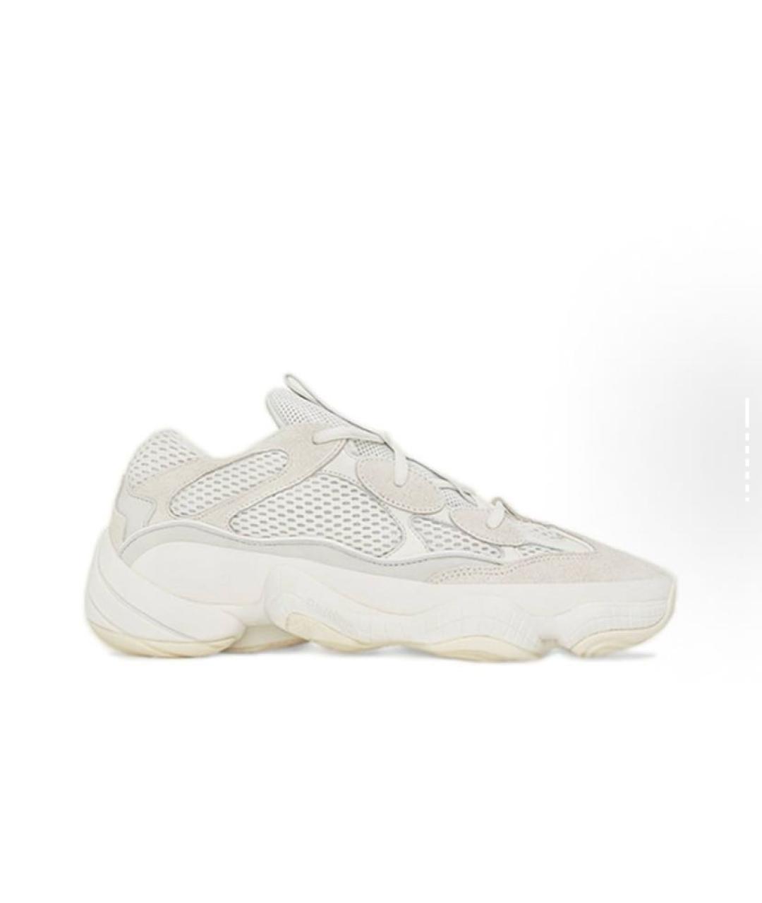 ADIDAS YEEZY Белые замшевые низкие кроссовки / кеды, фото 6