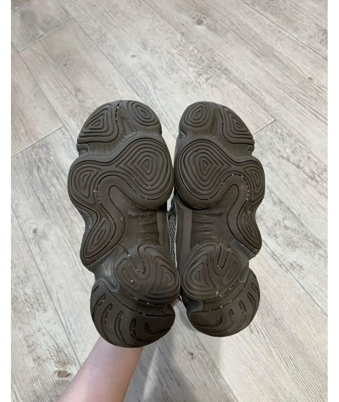 ADIDAS YEEZY Коричневые замшевые низкие кроссовки / кеды, фото 4