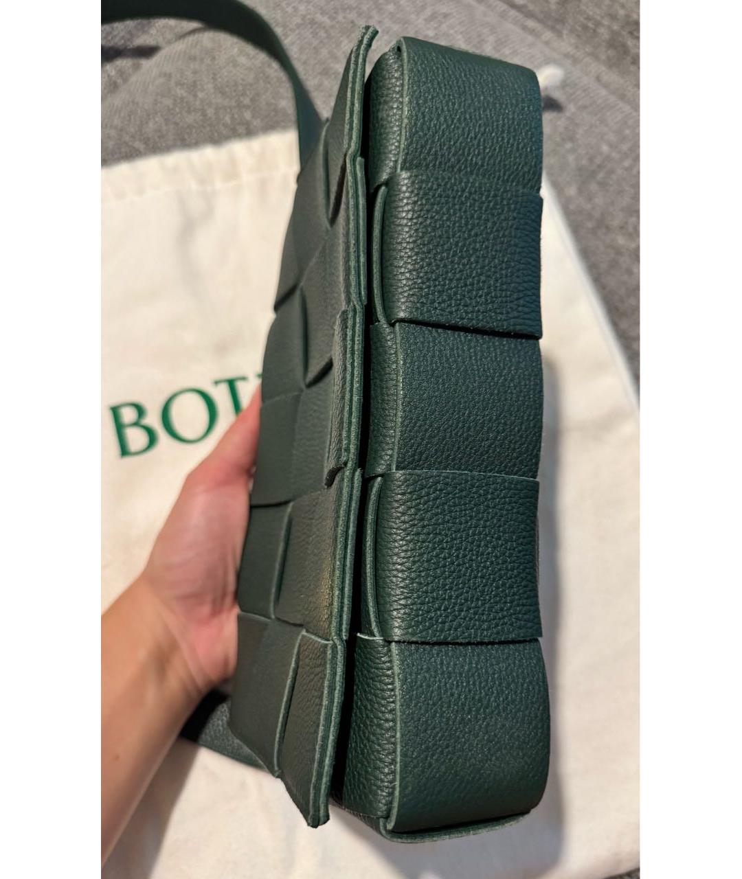 BOTTEGA VENETA Зеленая кожаная сумка через плечо, фото 3