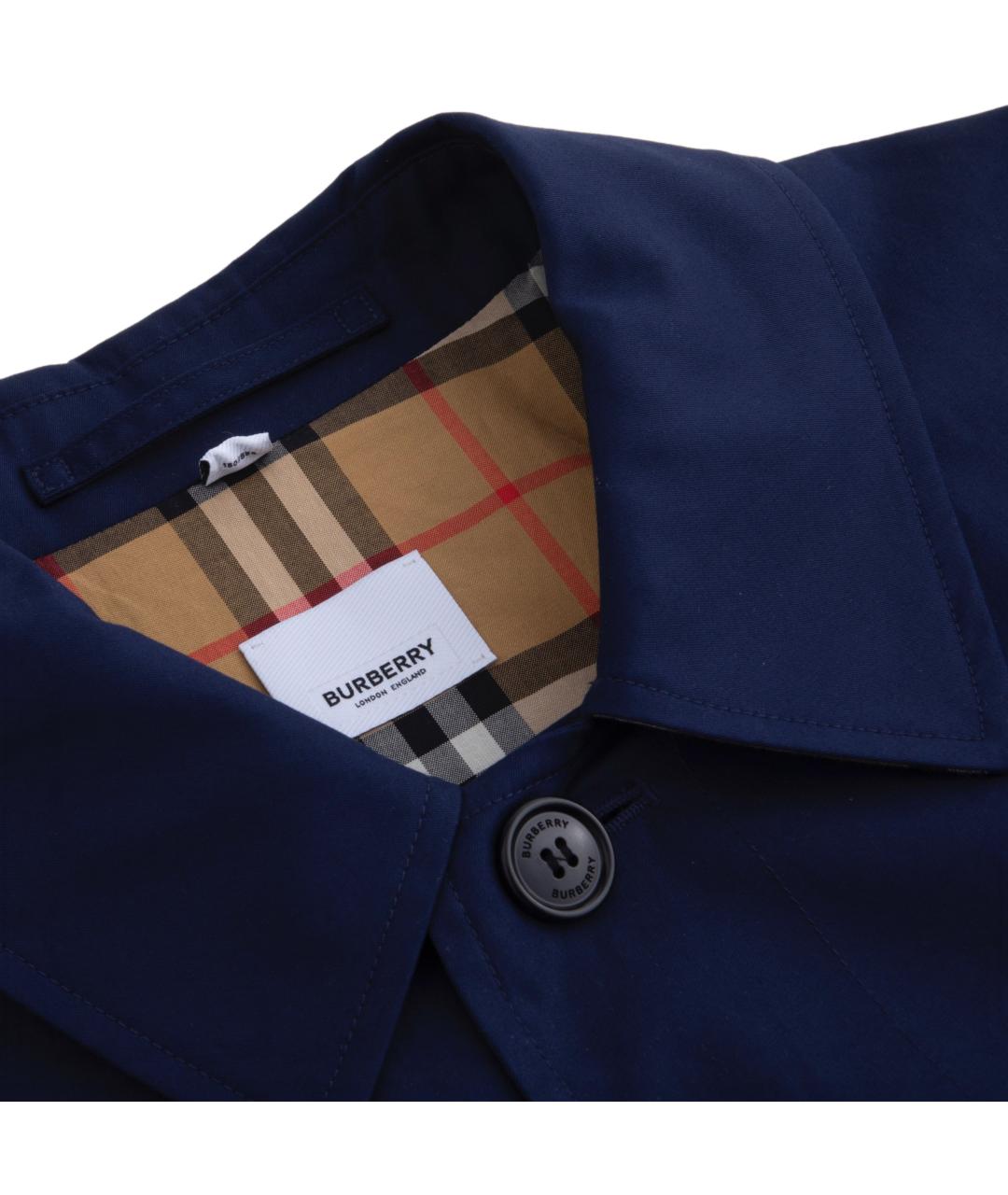 BURBERRY Темно-синий тренч / плащ, фото 3