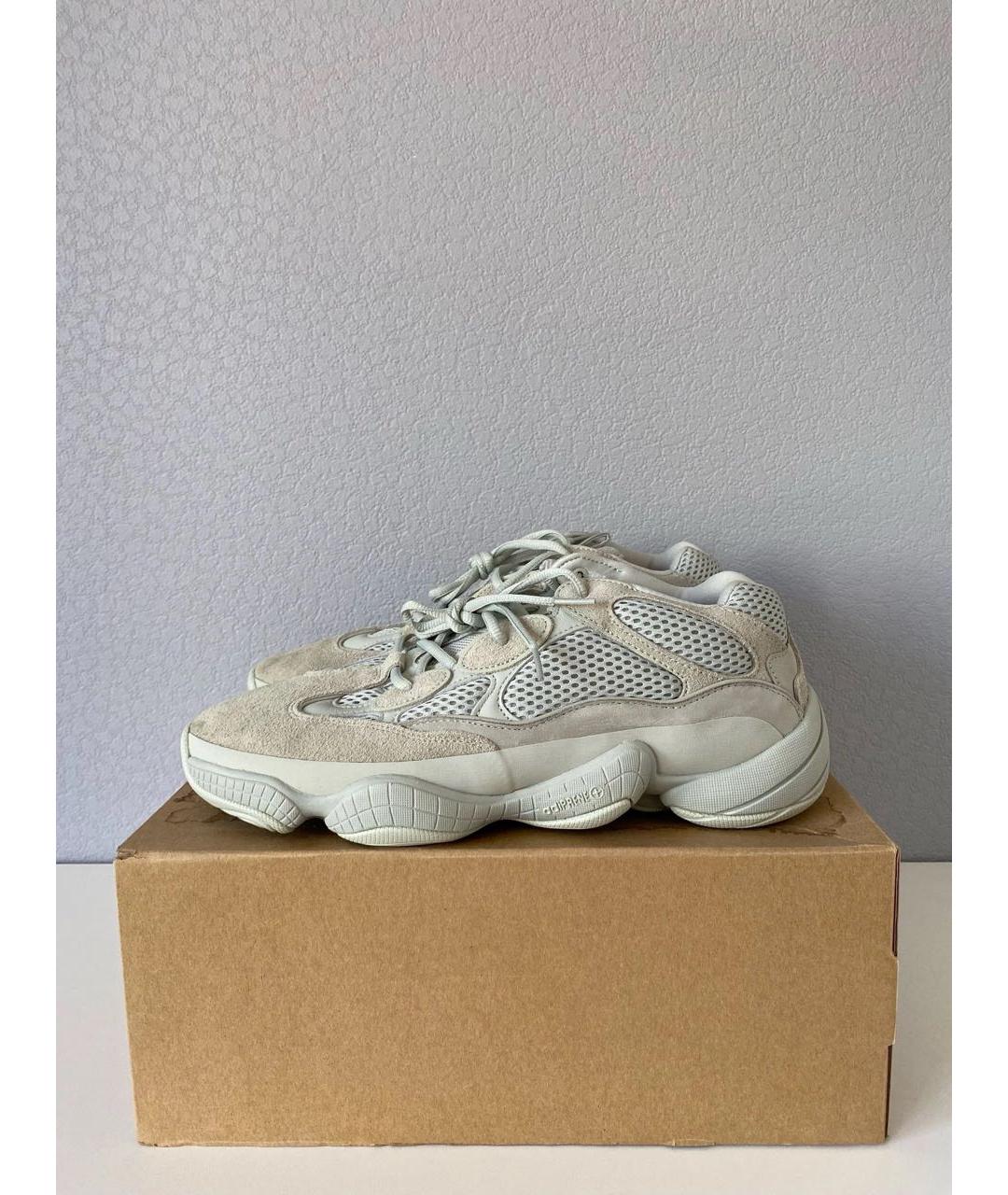 ADIDAS YEEZY Серые замшевые низкие кроссовки / кеды, фото 4