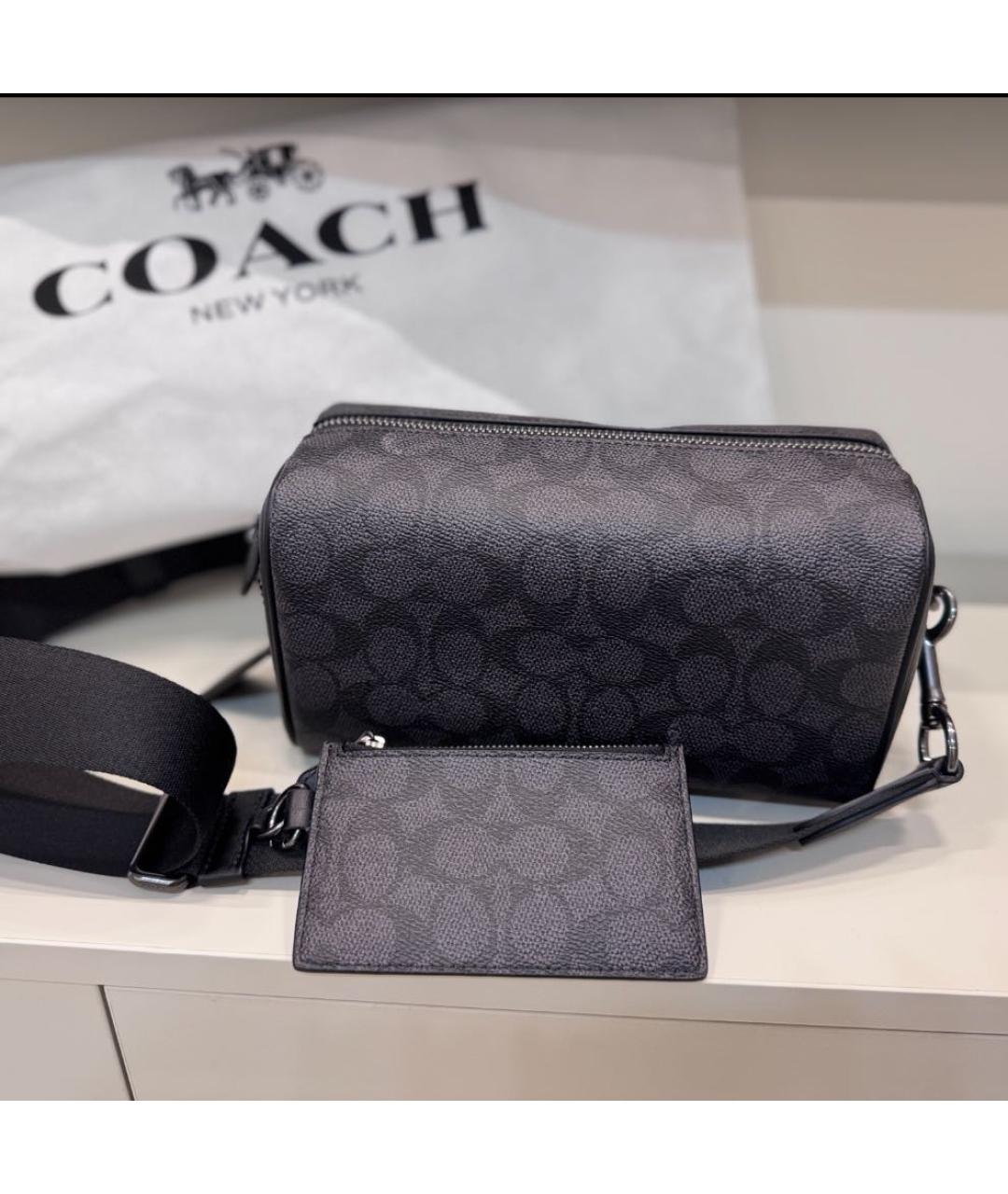 COACH Черная сумка на плечо, фото 5