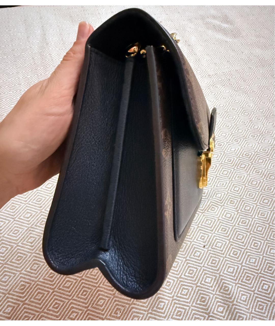 LOUIS VUITTON Коричневая кожаная сумка через плечо, фото 2