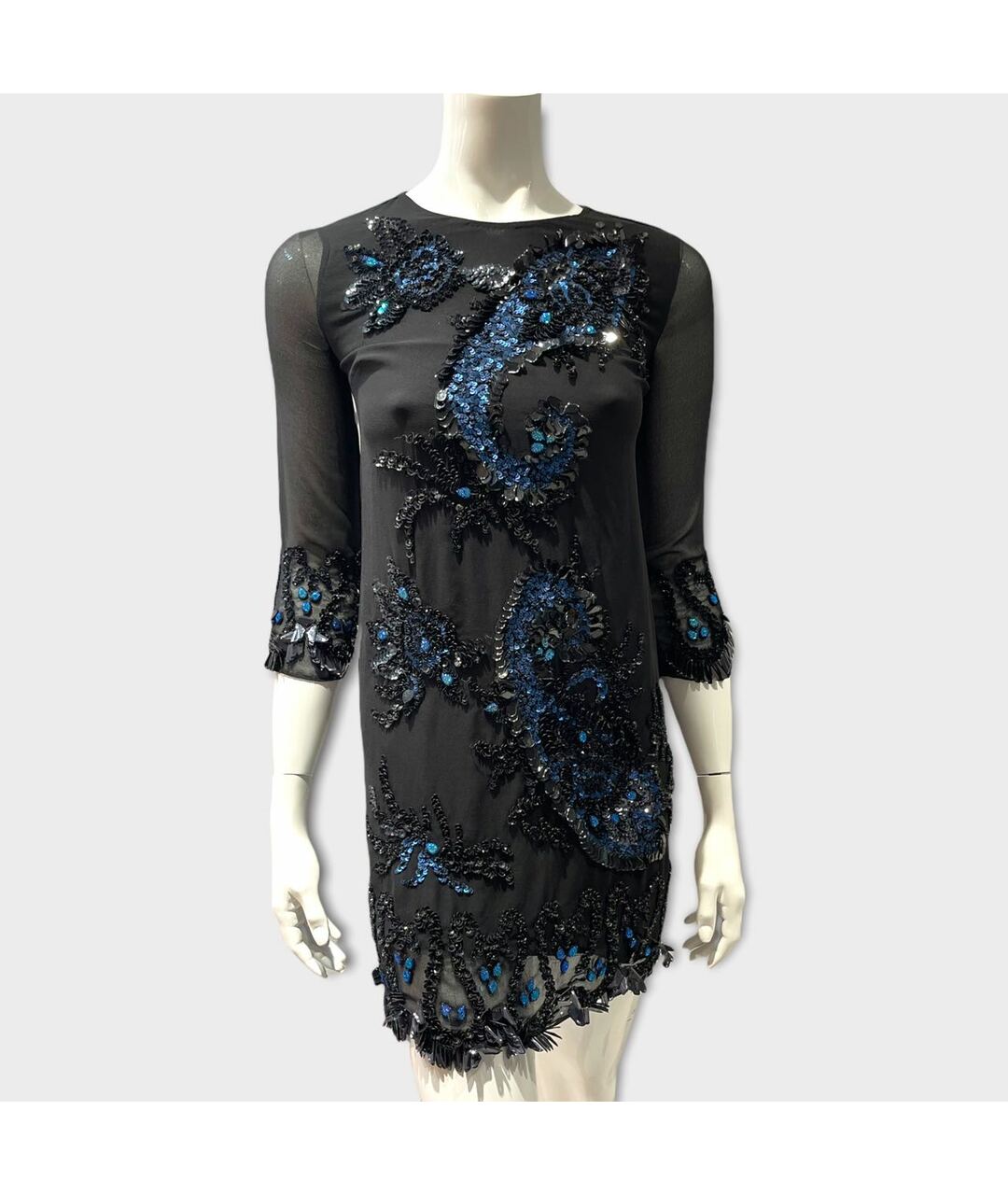 NEEDLE & THREAD Темно-синее коктейльное платье, фото 3