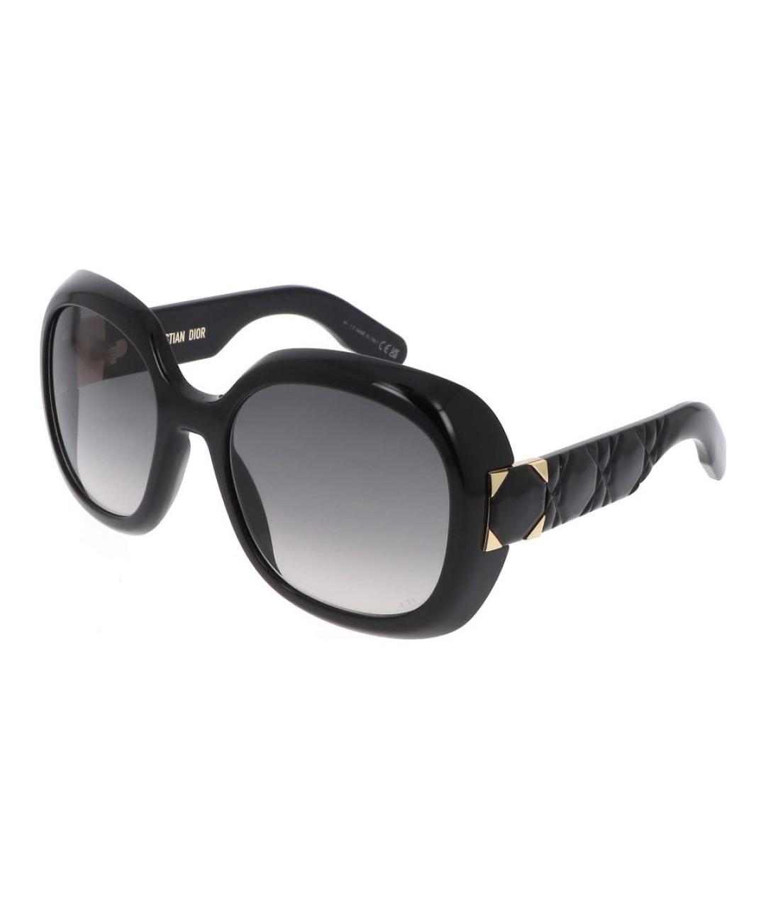 CHRISTIAN DIOR Черные пластиковые солнцезащитные очки, фото 1
