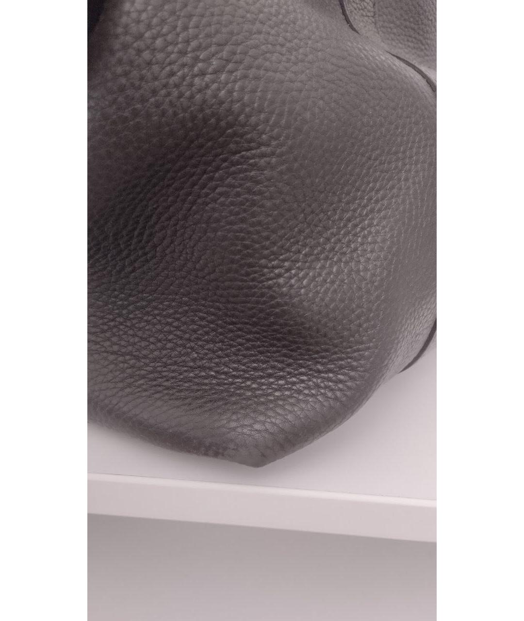 GUCCI Черная кожаная сумка тоут, фото 6